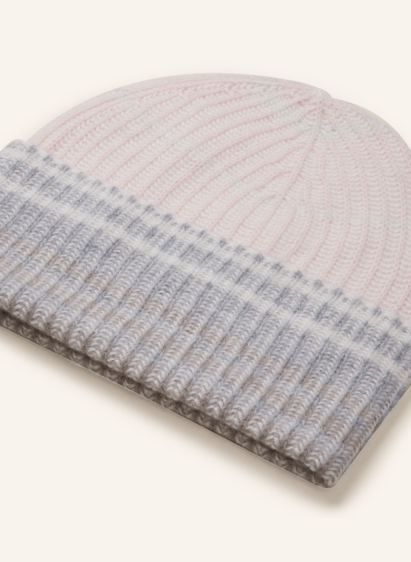 darling harbour Mütze mit Cashmere: HELLROSA / GRAU