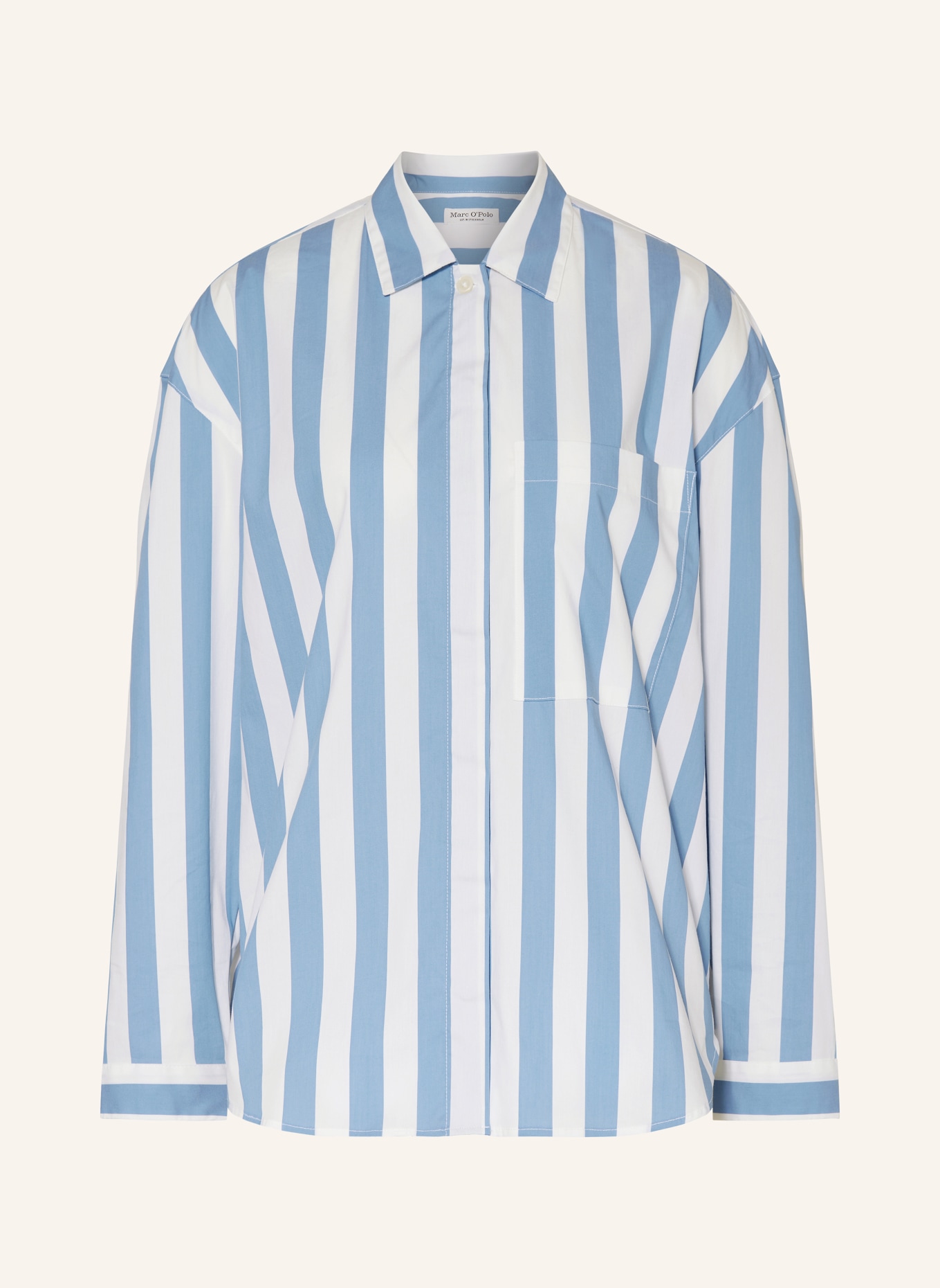 Marc O'Polo Hemdbluse: BLAU / WEISS