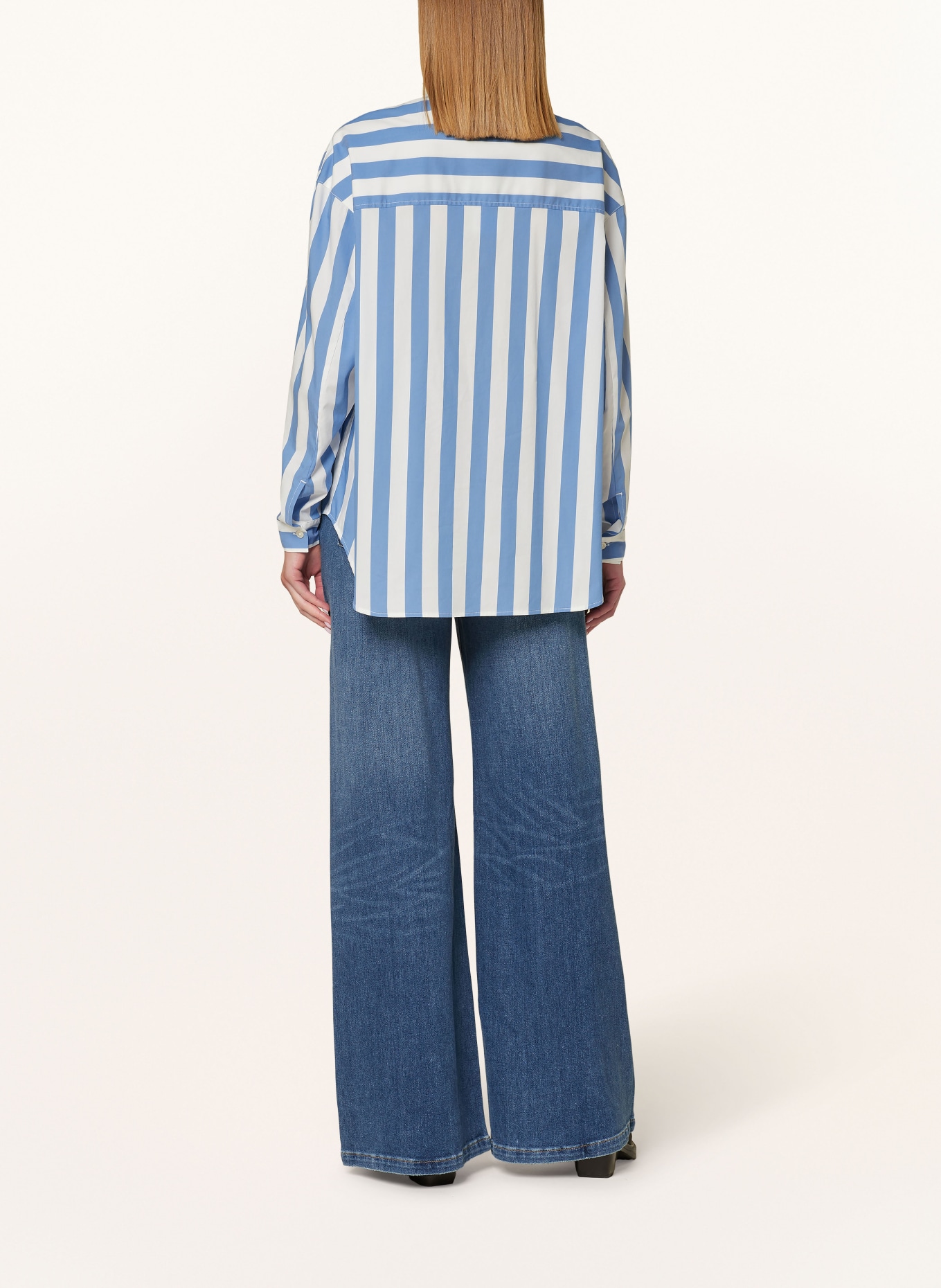 Marc O'Polo Hemdbluse: BLAU / WEISS
