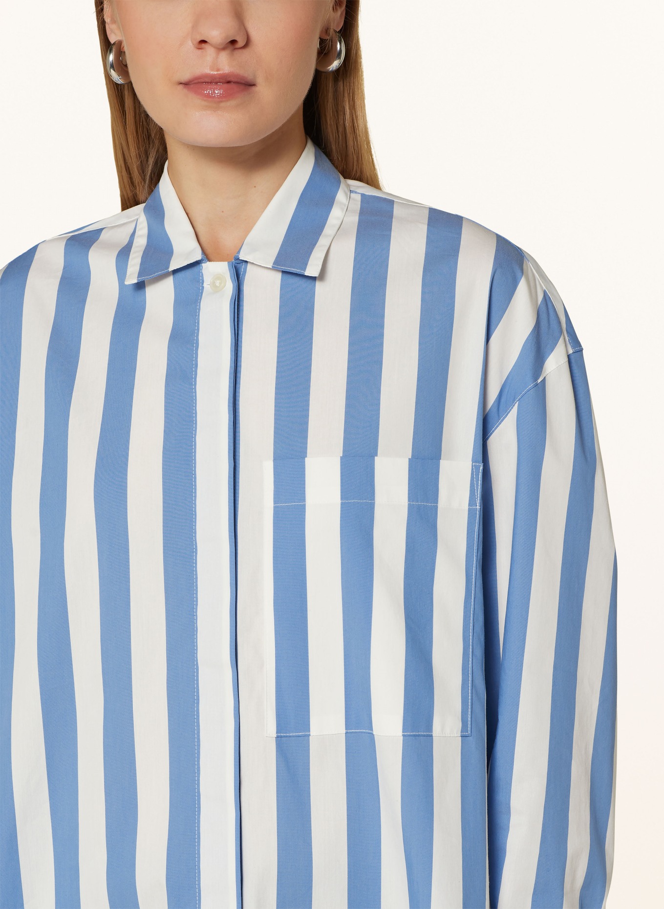 Marc O'Polo Hemdbluse: BLAU / WEISS