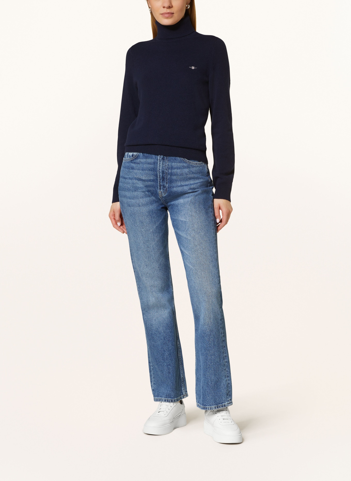 GANT Rollkragenpullover: DUNKELBLAU