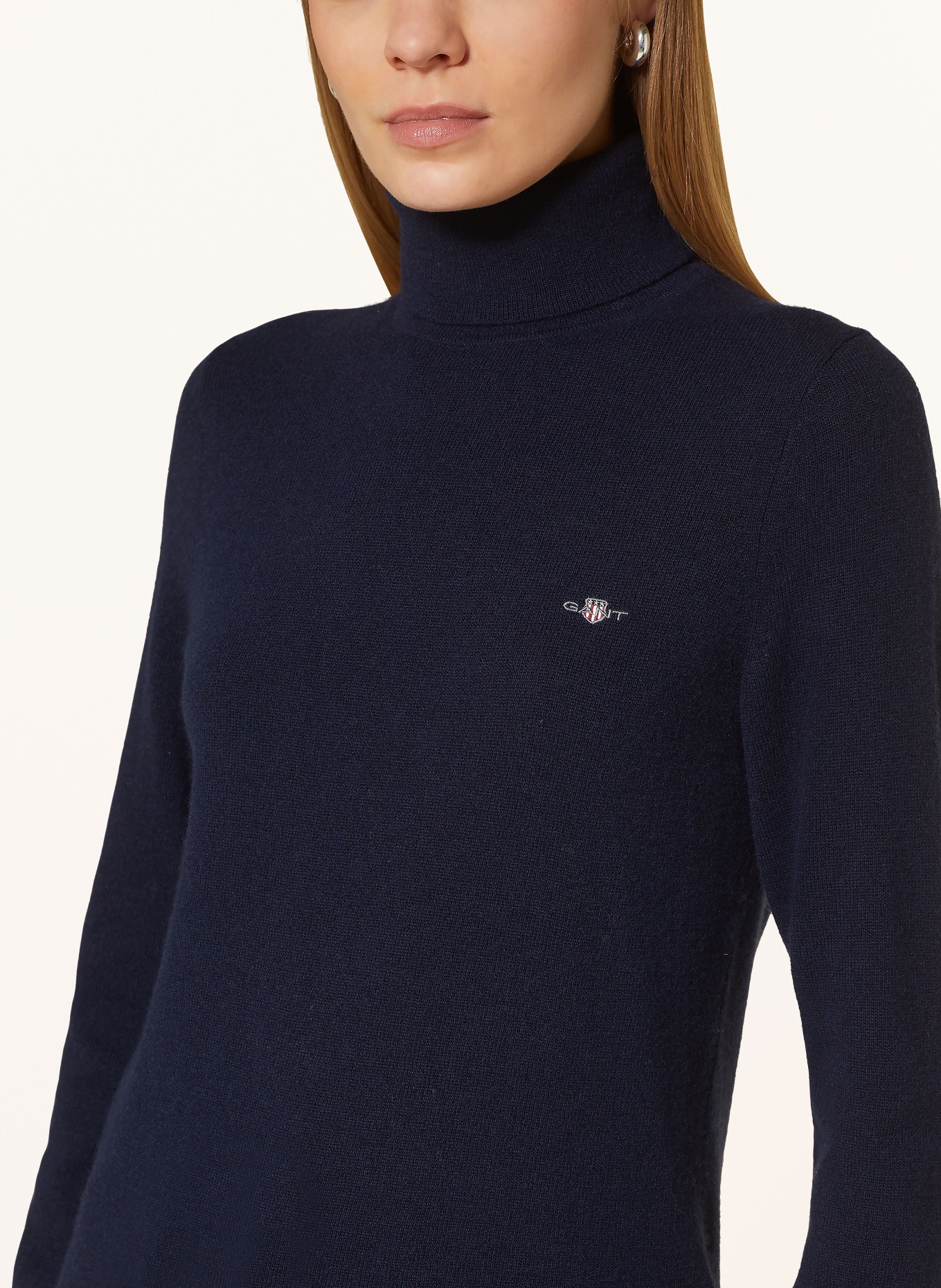 GANT Rollkragenpullover: DUNKELBLAU