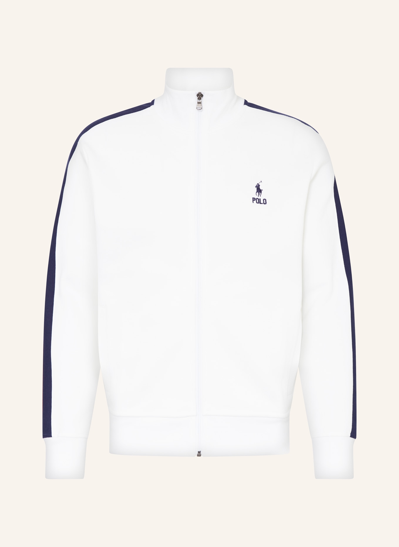 White jacket with black stripes outlet