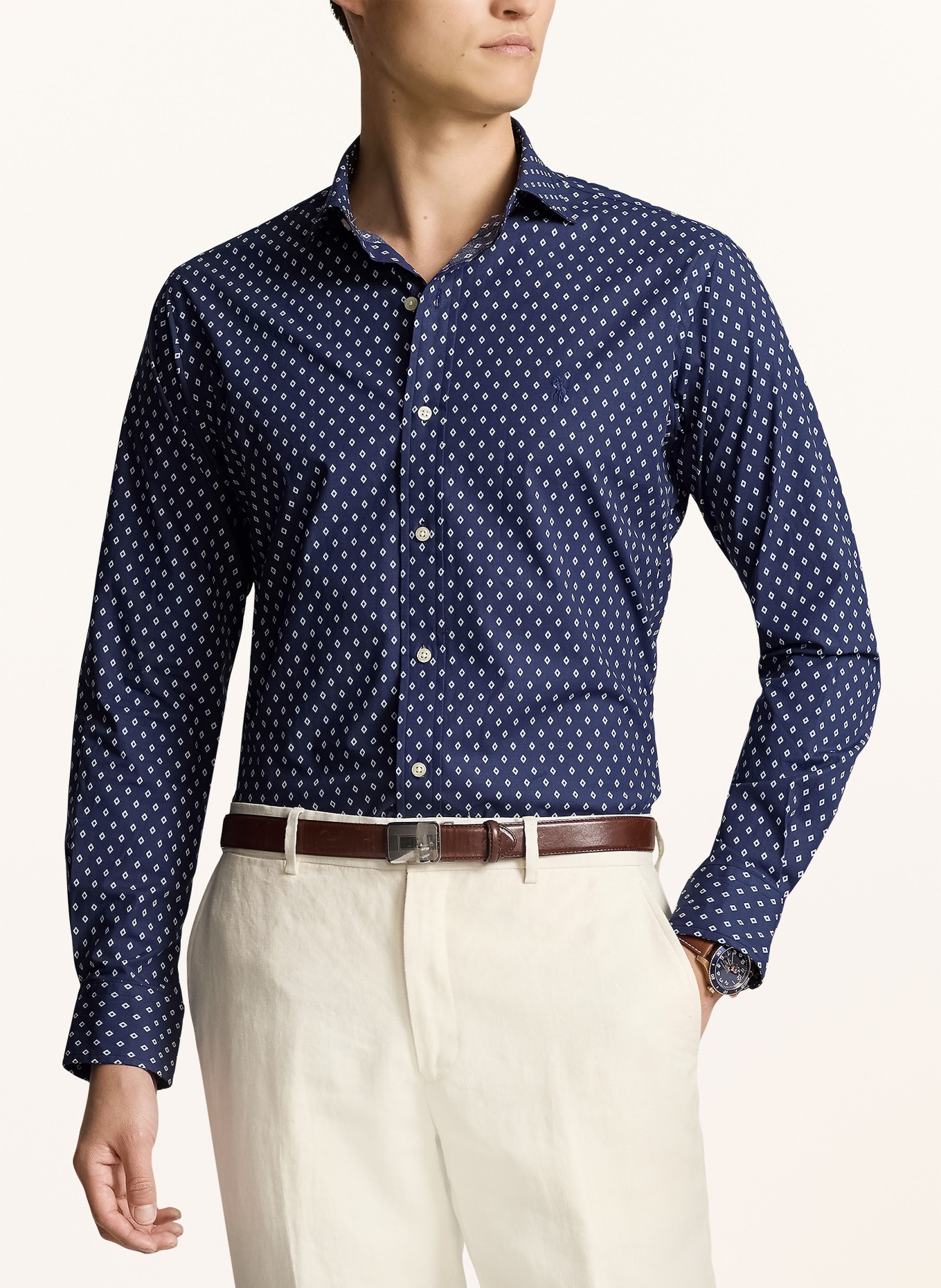 POLO RALPH LAUREN Shirt slim fit, Color: DARK BLUE/ WHITE/ LIGHT BLUE (Image 4)
