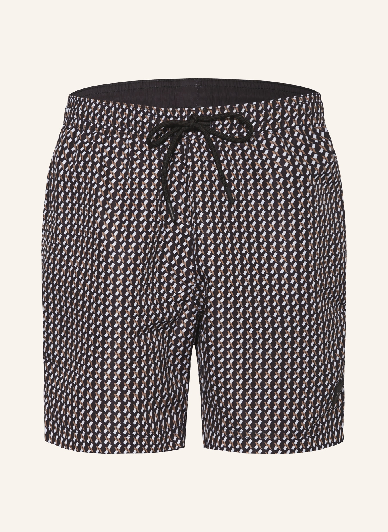 BOSS Swim shorts VIBE, Color: BLACK/ WHITE/ BROWN (Image 1)