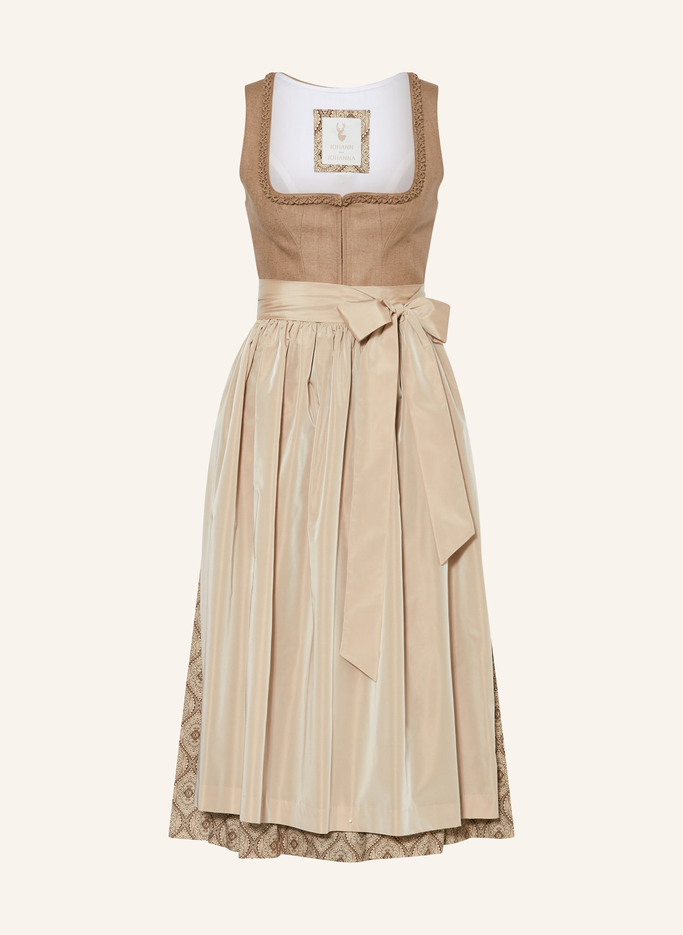 Johann & Johanna Dirndl mit Seide, Farbe: BEIGE (Bild 1)