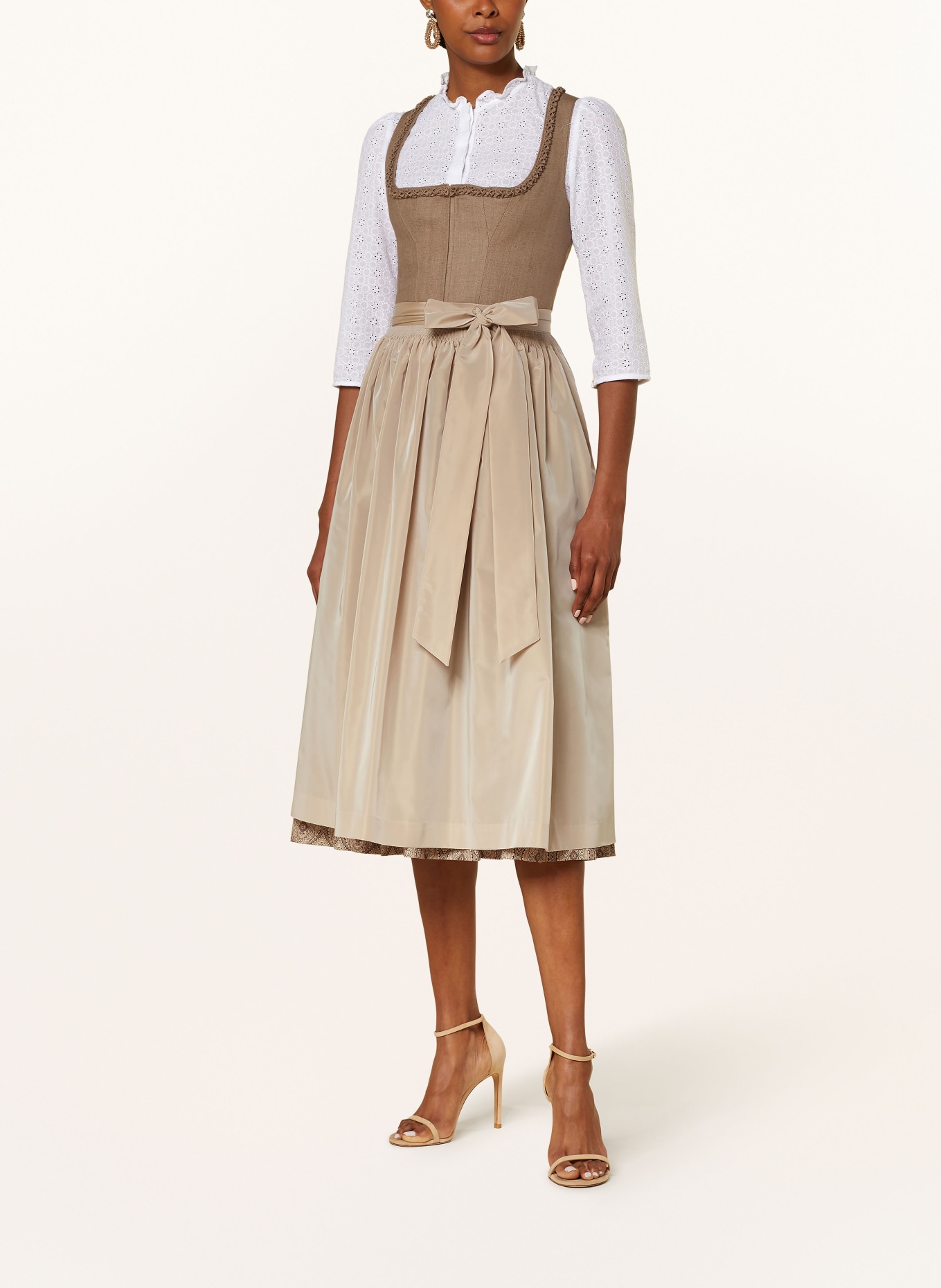 Johann & Johanna Dirndl mit Seide, Farbe: BEIGE (Bild 2)