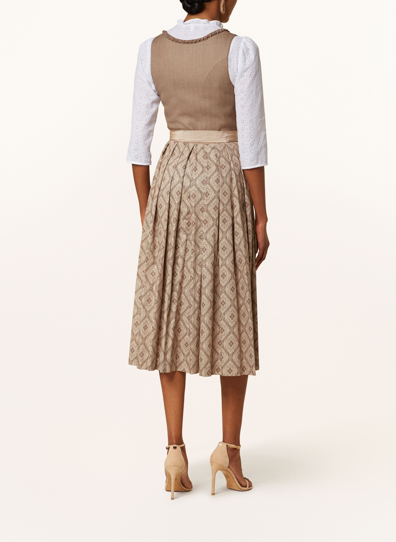 Johann & Johanna Dirndl mit Seide, Farbe: BEIGE (Bild 3)