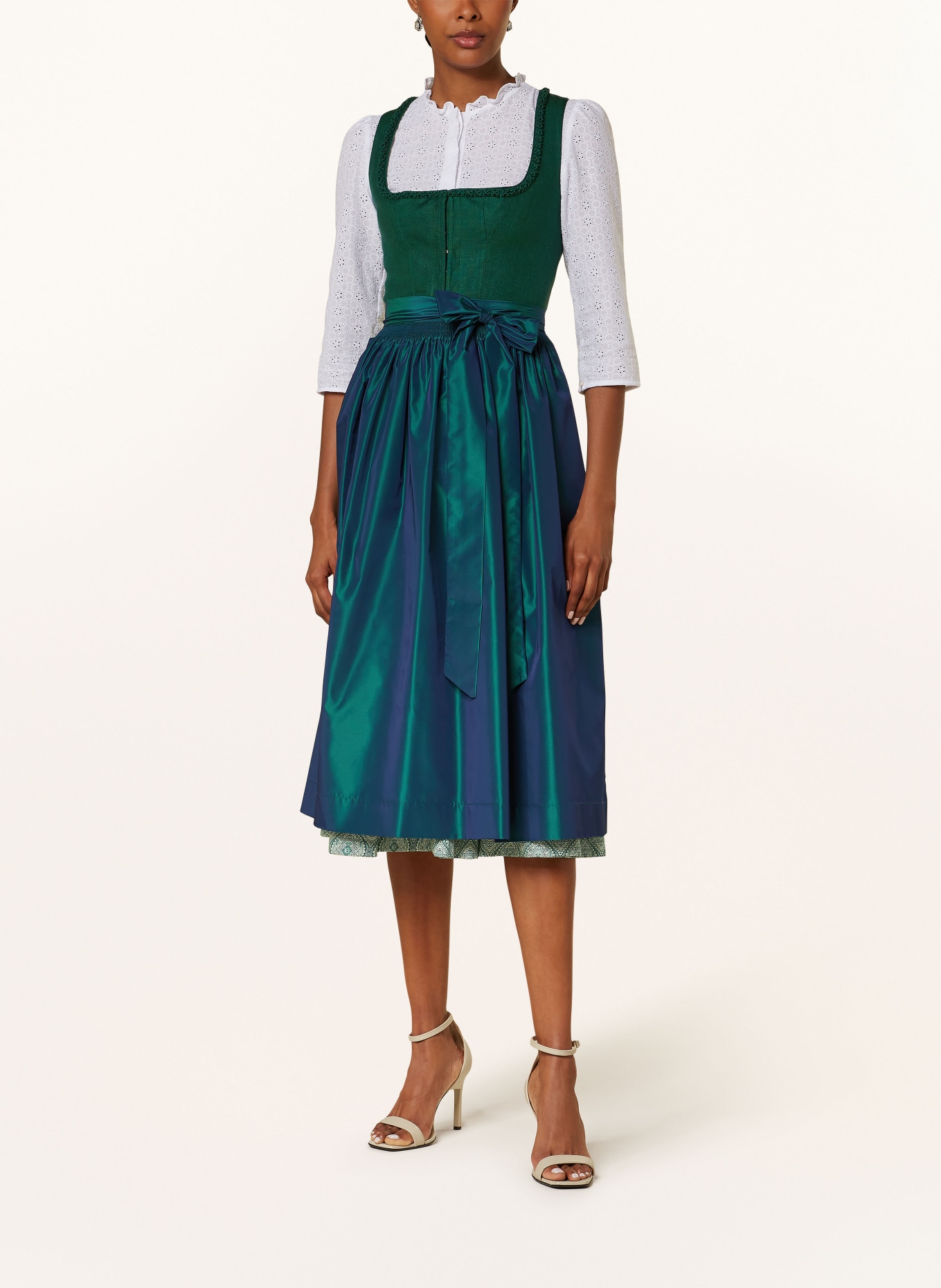 Johann & Johanna Dirndl mit Seide: DUNKELGRÜN