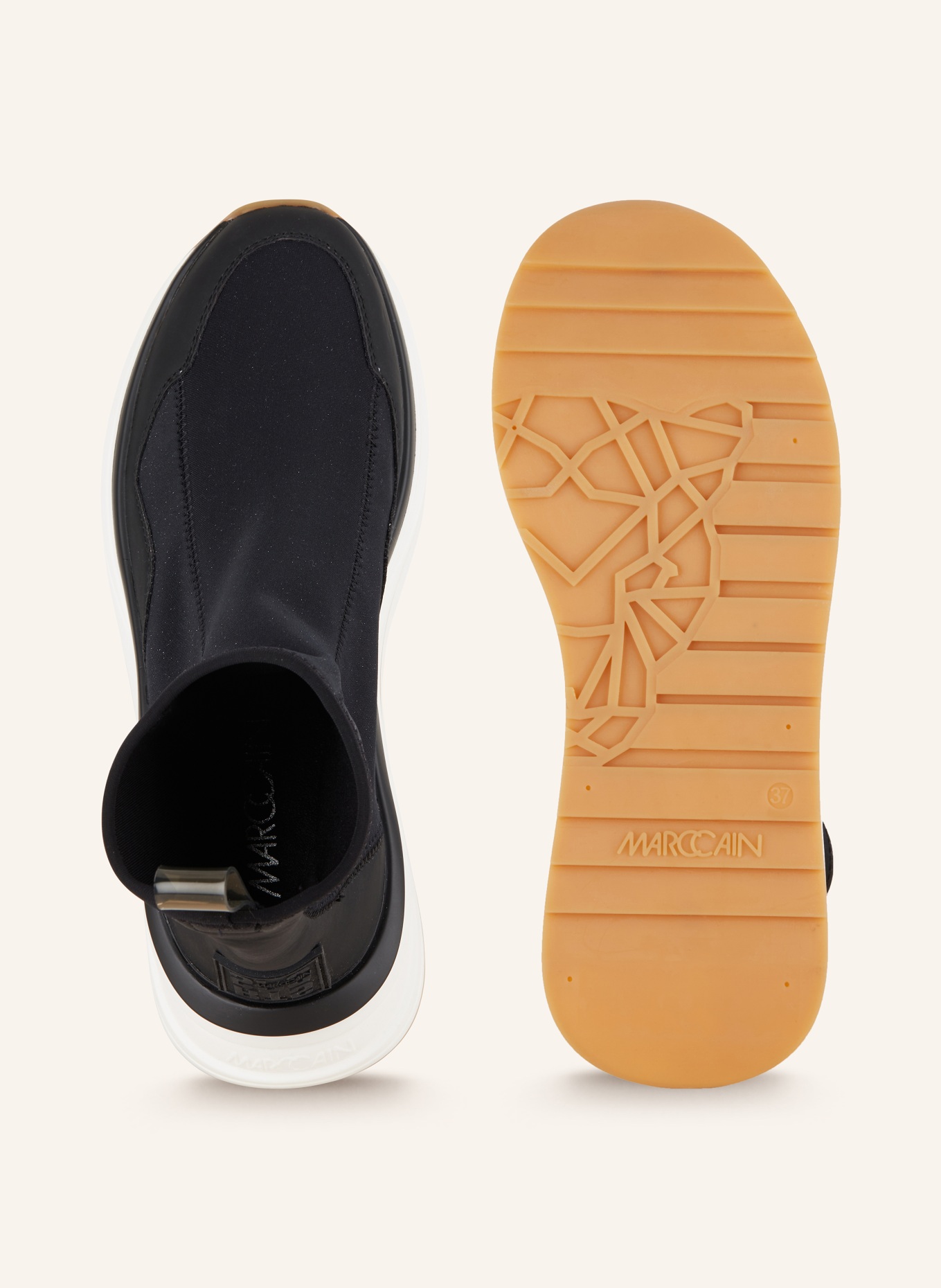 MARC CAIN Hightop-Sneaker: SCHWARZ