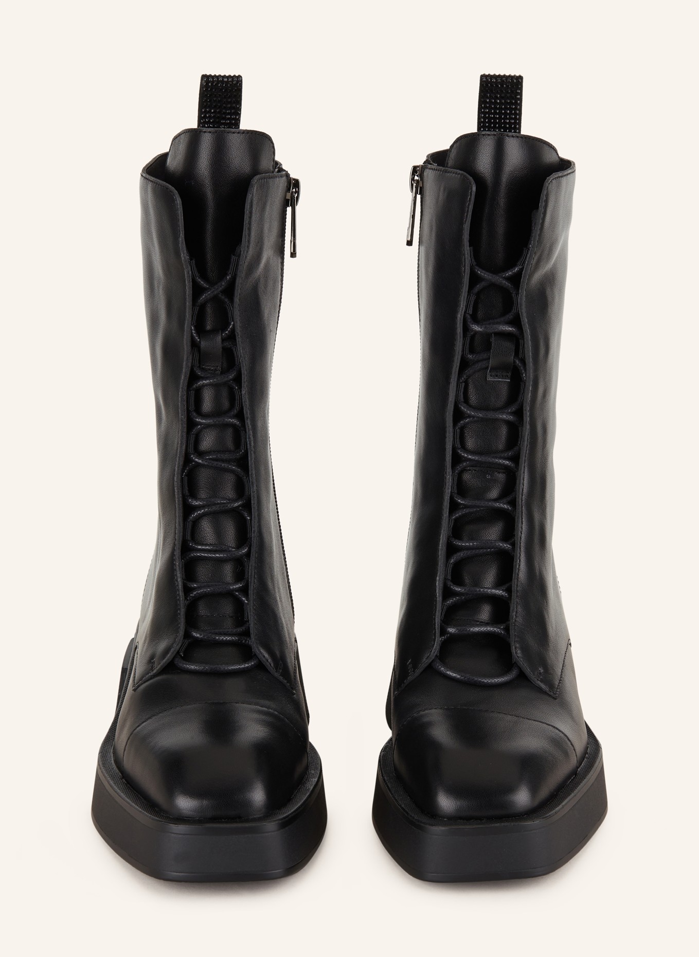 MARC CAIN Lace-up boots: BLACK