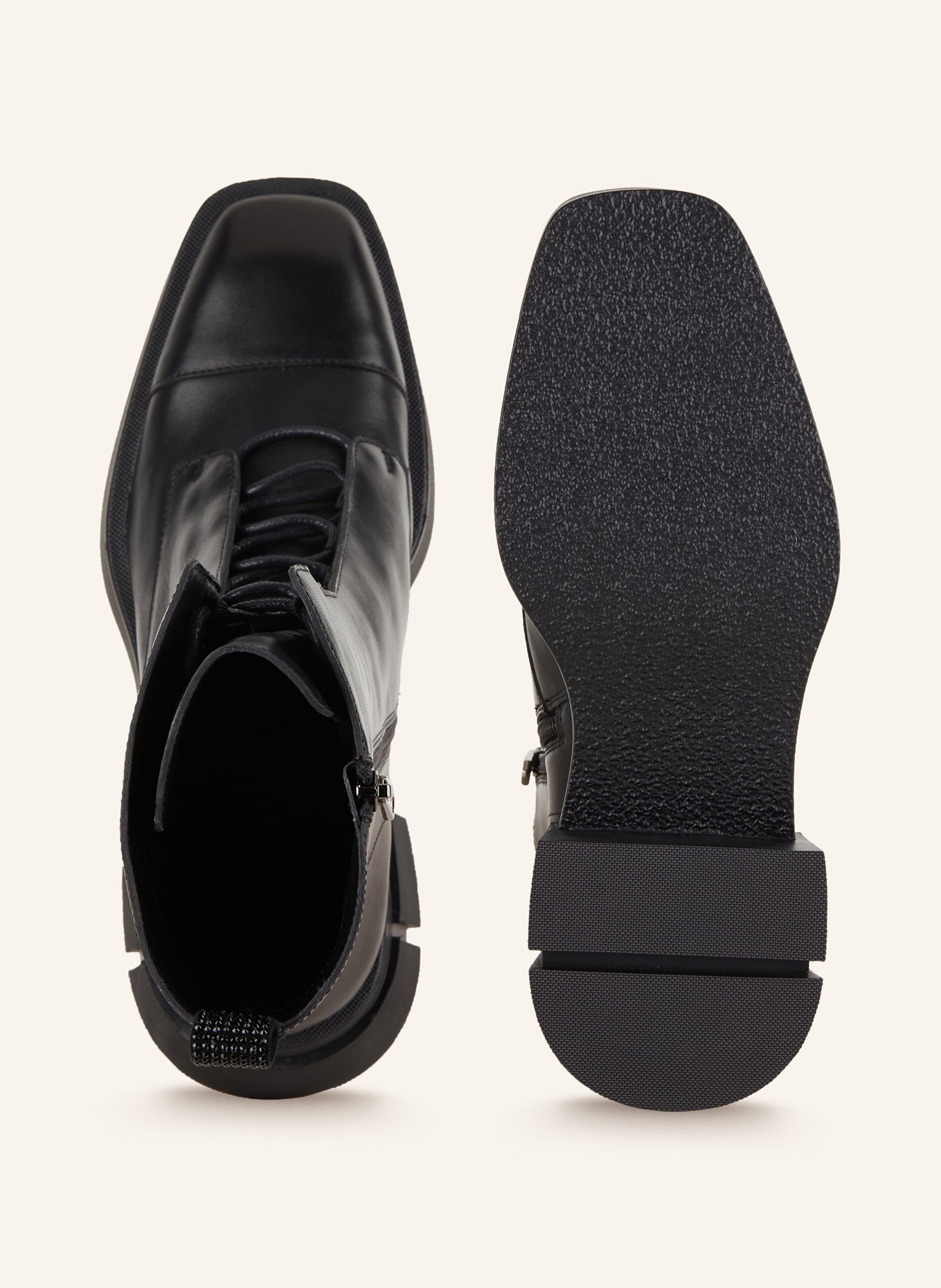 MARC CAIN Lace-up boots: BLACK
