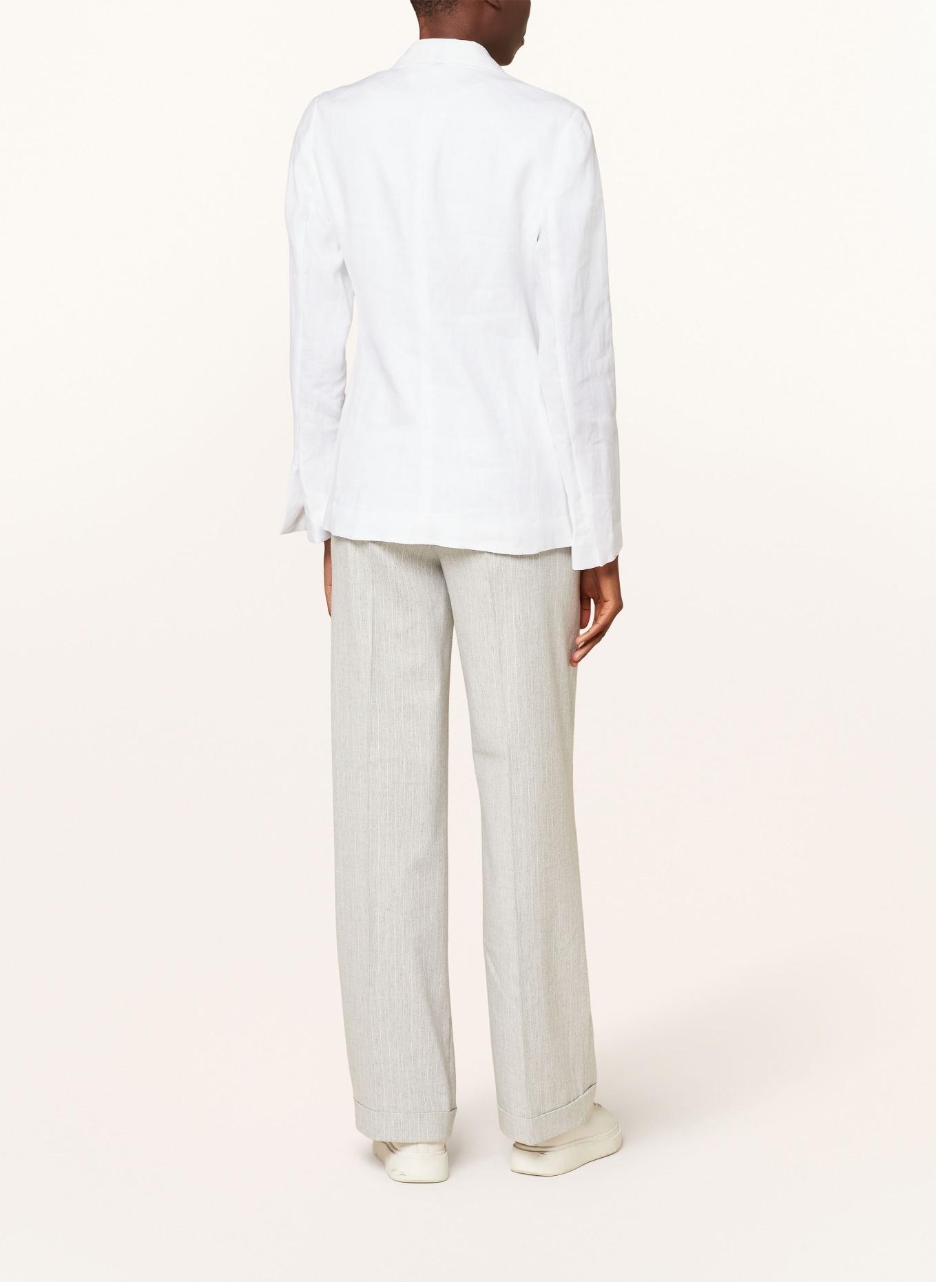 MAC DAYDREAM Wide leg trousers SOHO, Color: LIGHT GRAY (Image 3)