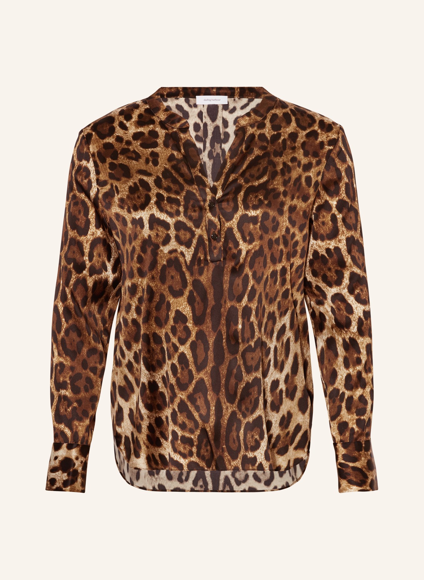 darling harbour Chemisier en soie: MARRON / MARRON FONCÉ