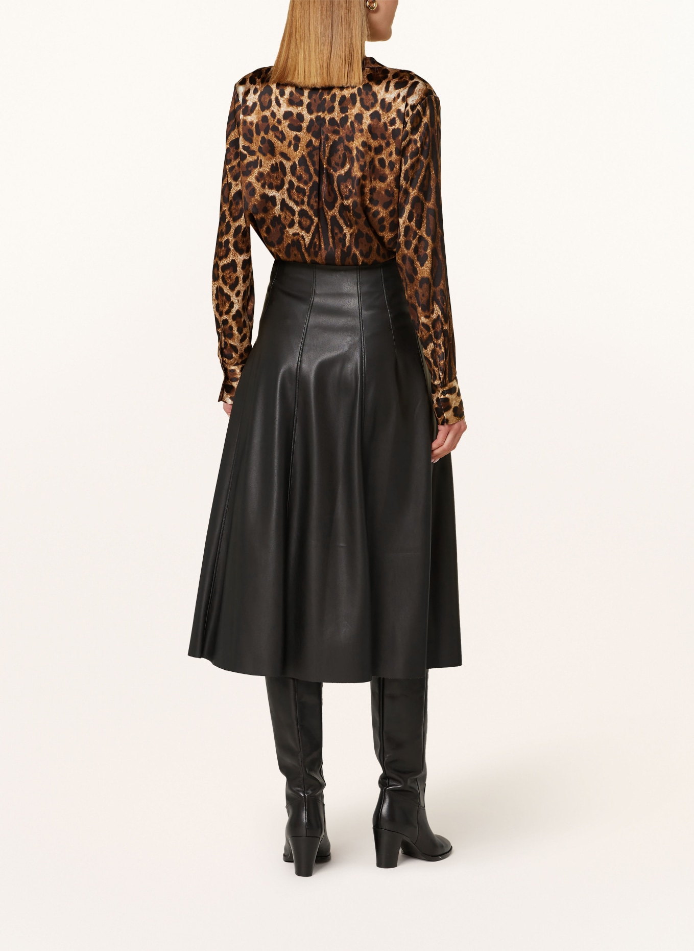 darling harbour Chemisier en soie: MARRON / MARRON FONCÉ