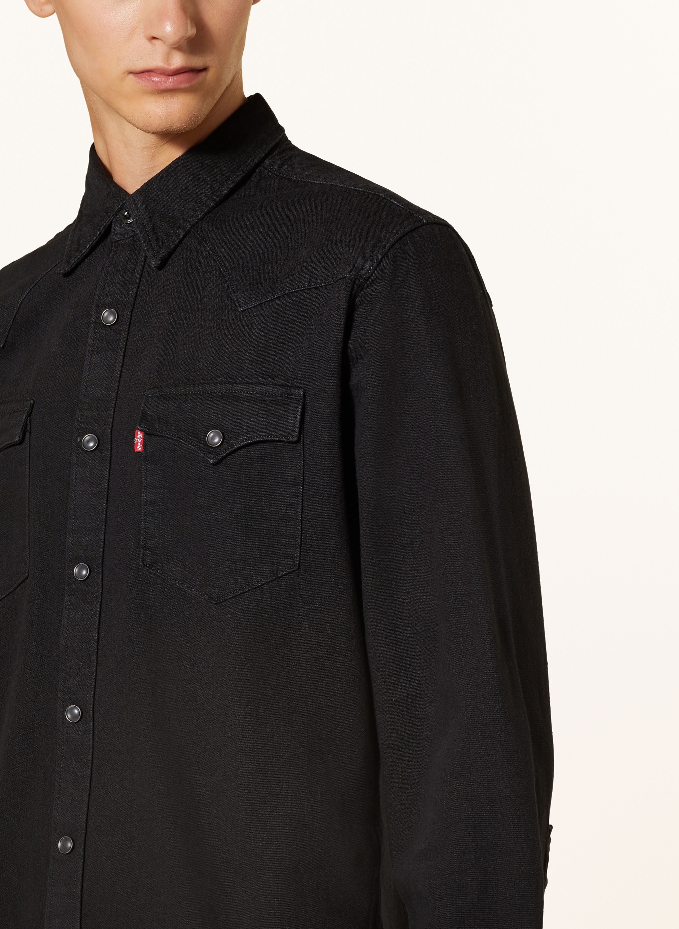 Levi's® Denim shirt BARSTOW standard fit, Color: BLACK (Image 4)