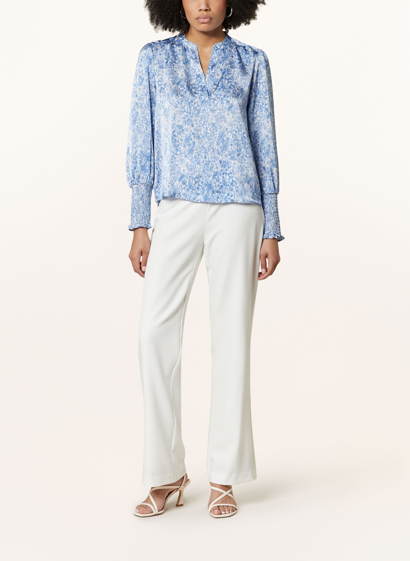 NEO NOIR Shirt blouse LANDA, Color: LIGHT BLUE/ BLUE GRAY/ WHITE (Image 2)