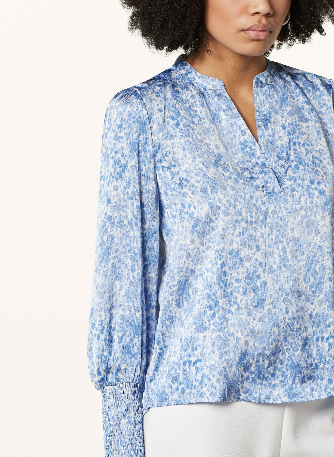 NEO NOIR Shirt blouse LANDA, Color: LIGHT BLUE/ BLUE GRAY/ WHITE (Image 4)