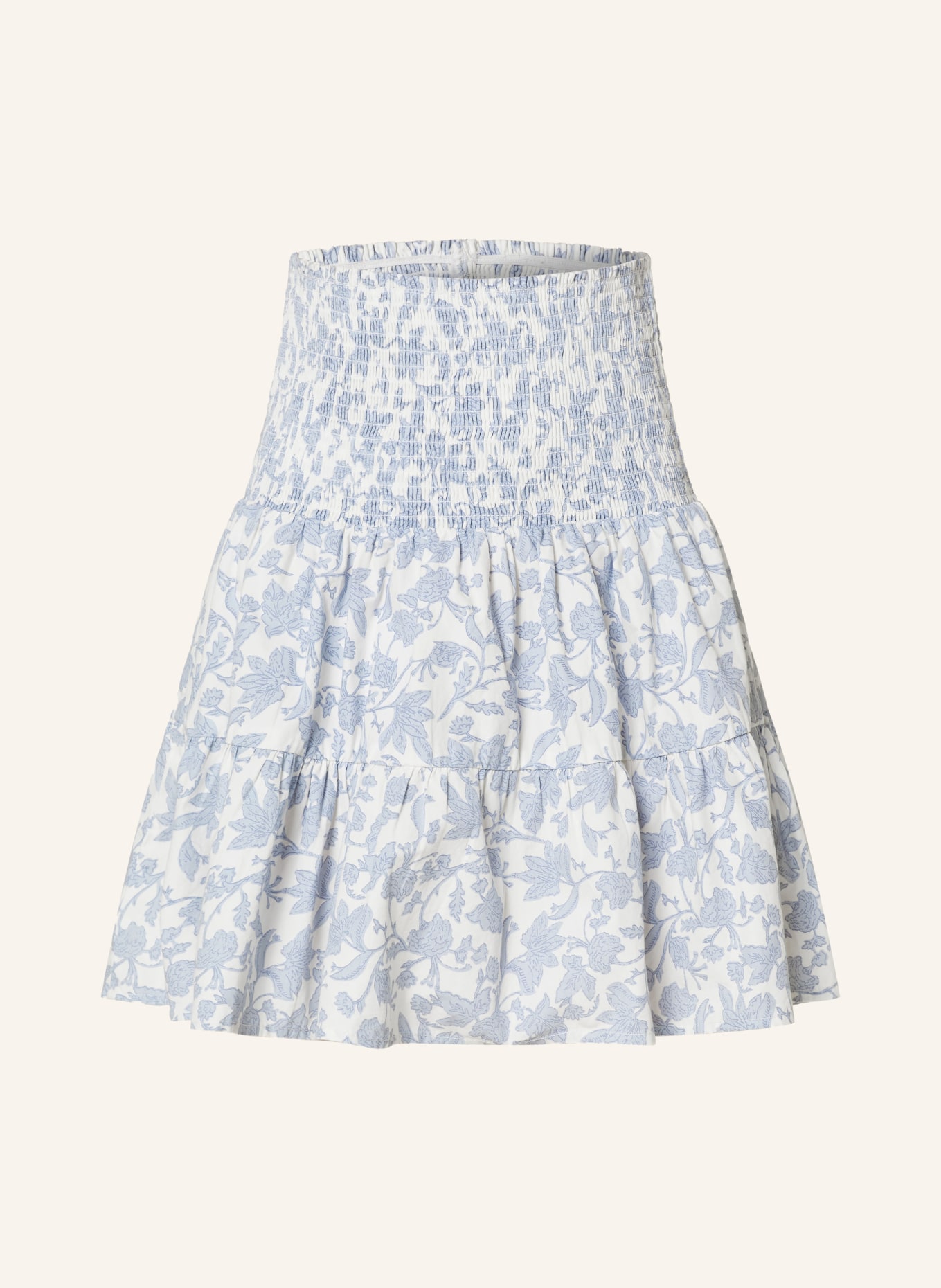 NEO NOIR Skirt CORDOVA with frills, Color: LIGHT BLUE/ WHITE (Image 1)