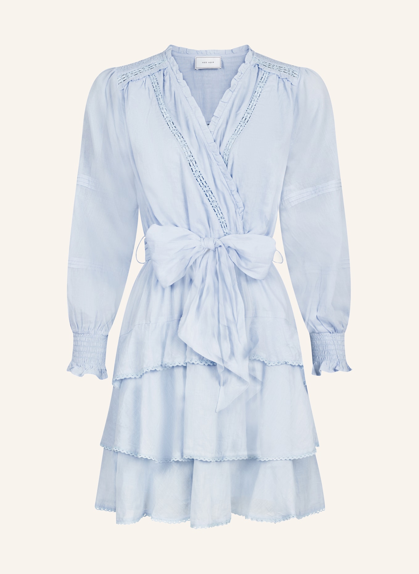 NEO NOIR Dress ADA S with frills, Color: LIGHT BLUE (Image 1)