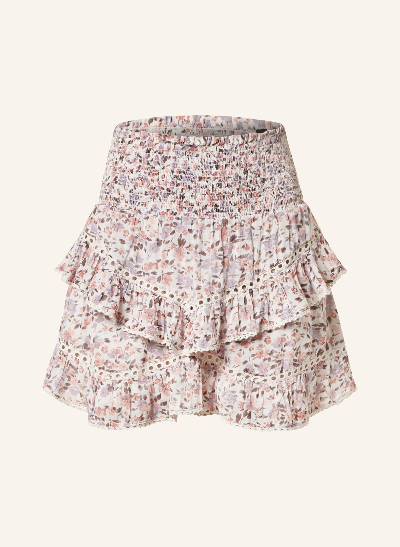 NEO NOIR Skirt RICKI with broderie anglaise, Color: ROSE/ CREAM/ LIGHT PURPLE (Image 1)