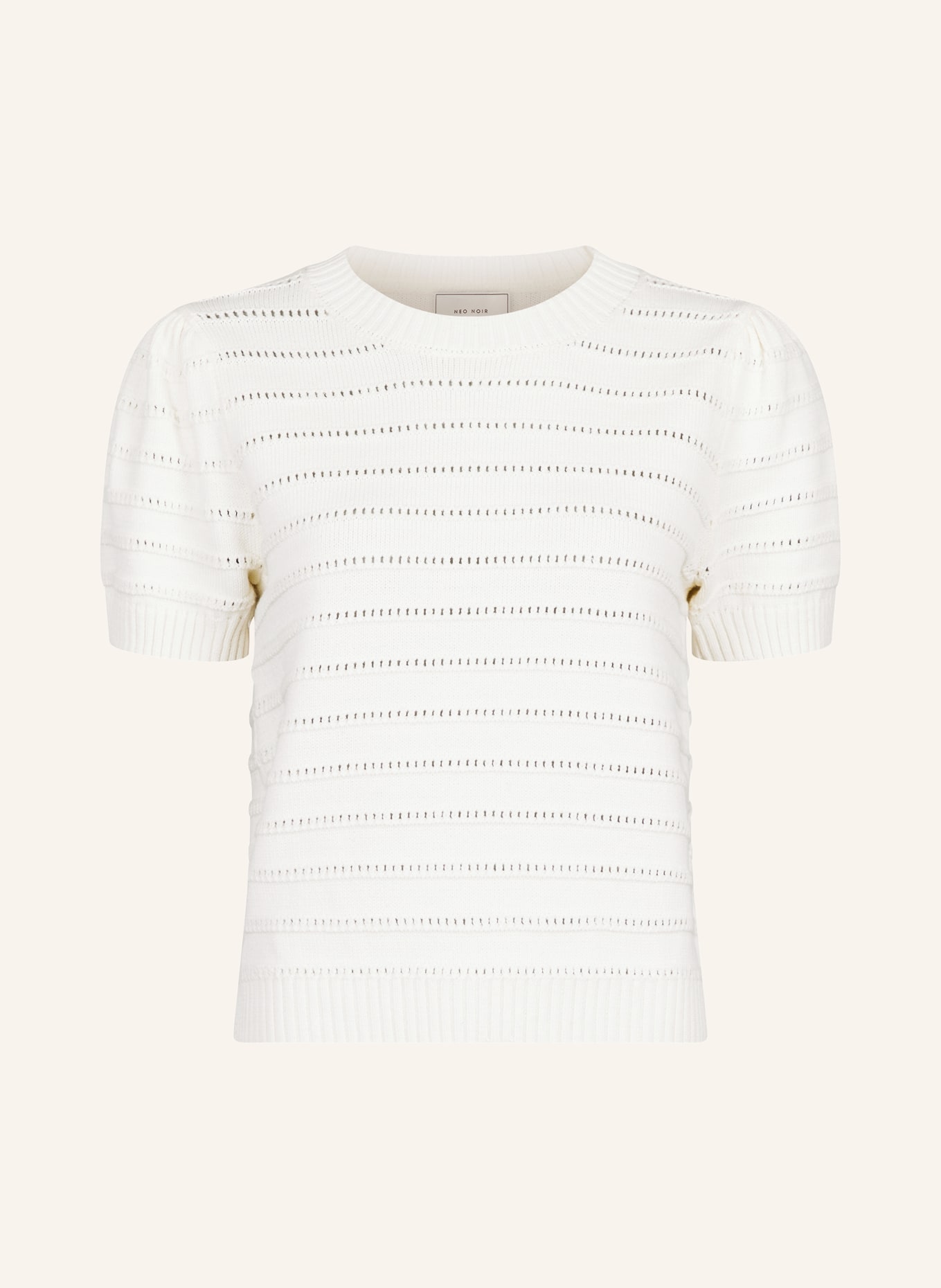 NEO NOIR Knit shirt SIDRA, Color: WHITE (Image 1)