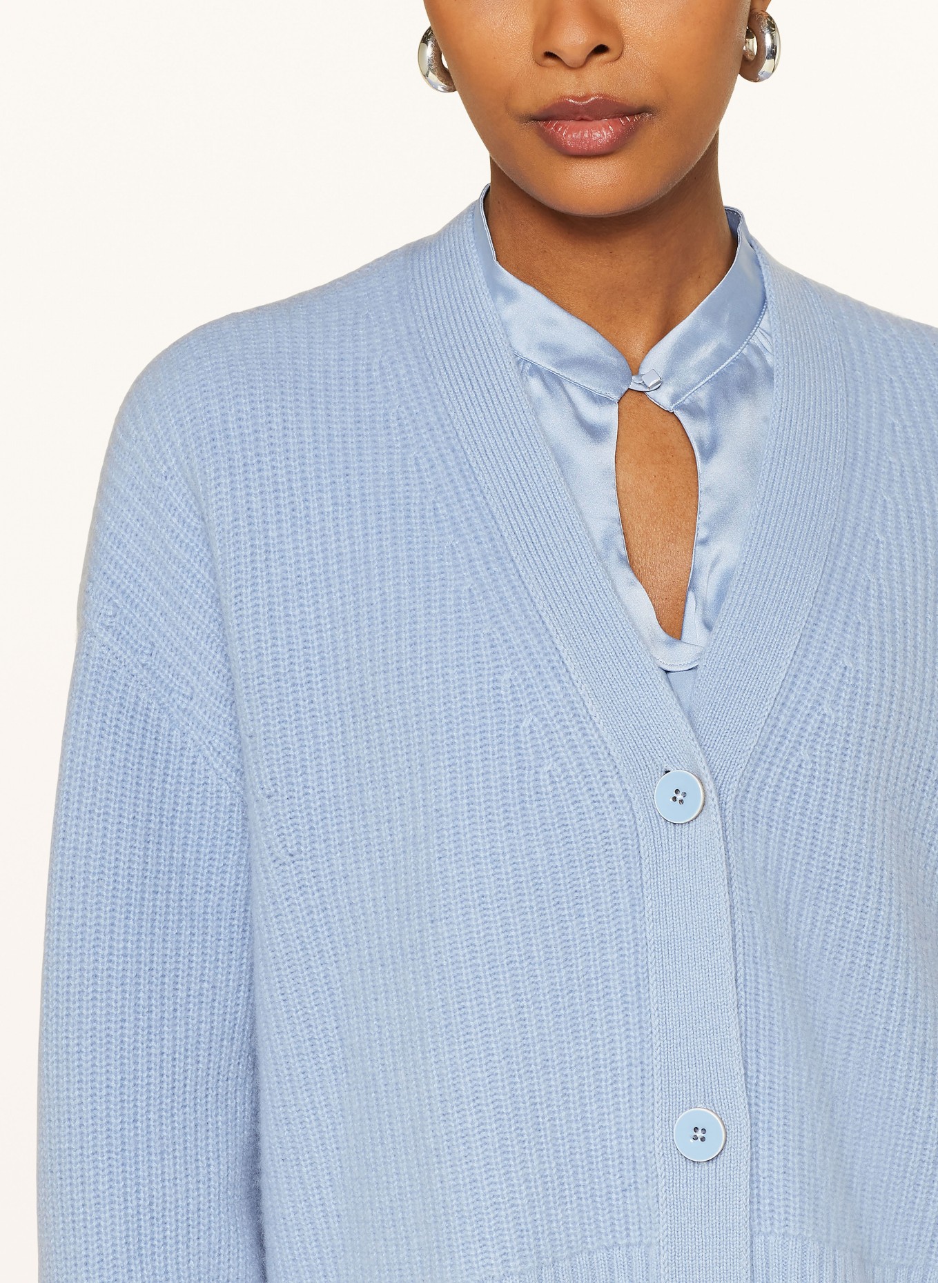 Light blue cashmere cardigan clearance