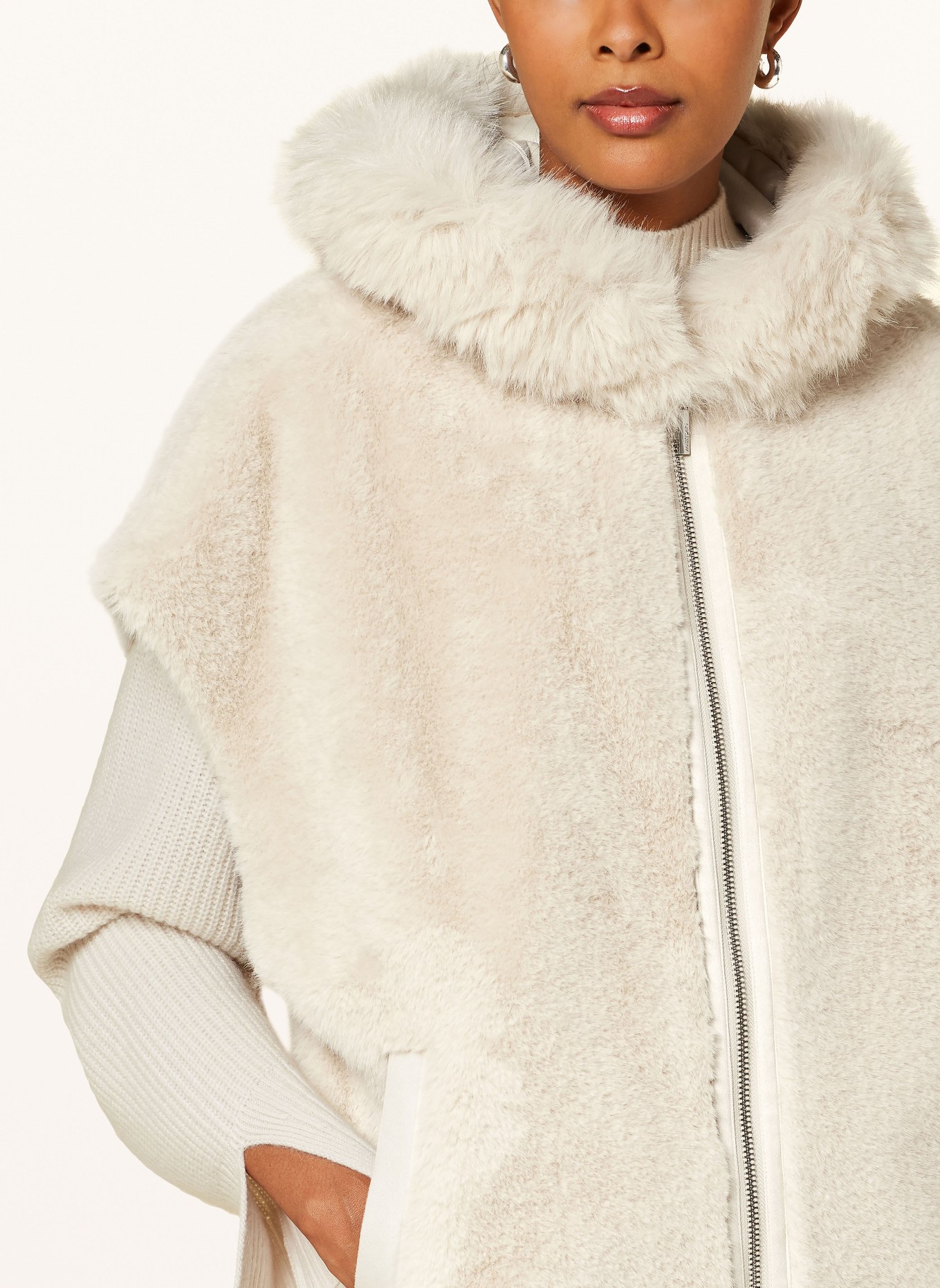 Marc cain faux fur coat clearance