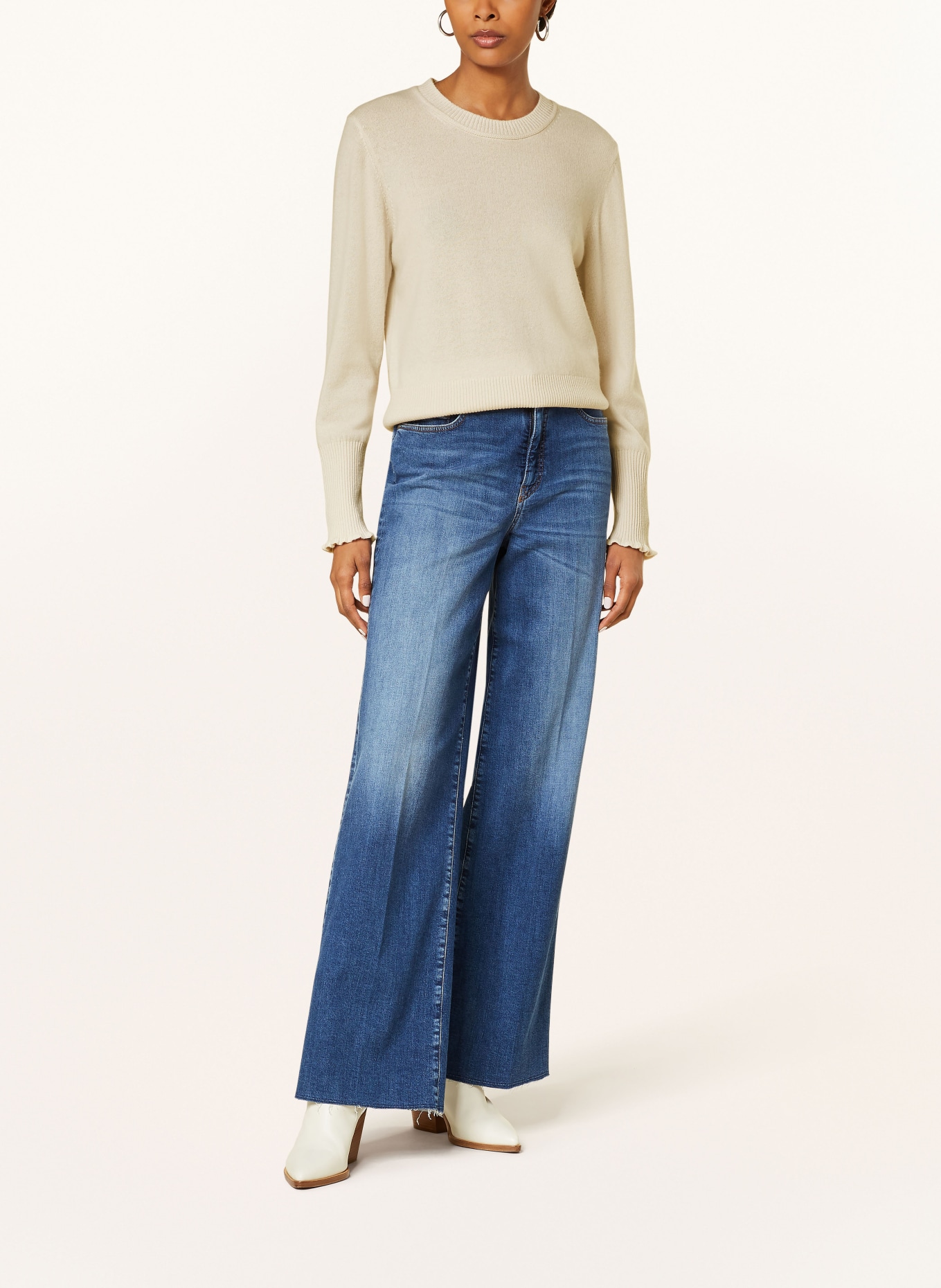 MARC CAIN Cashmere sweater: 182 smoke