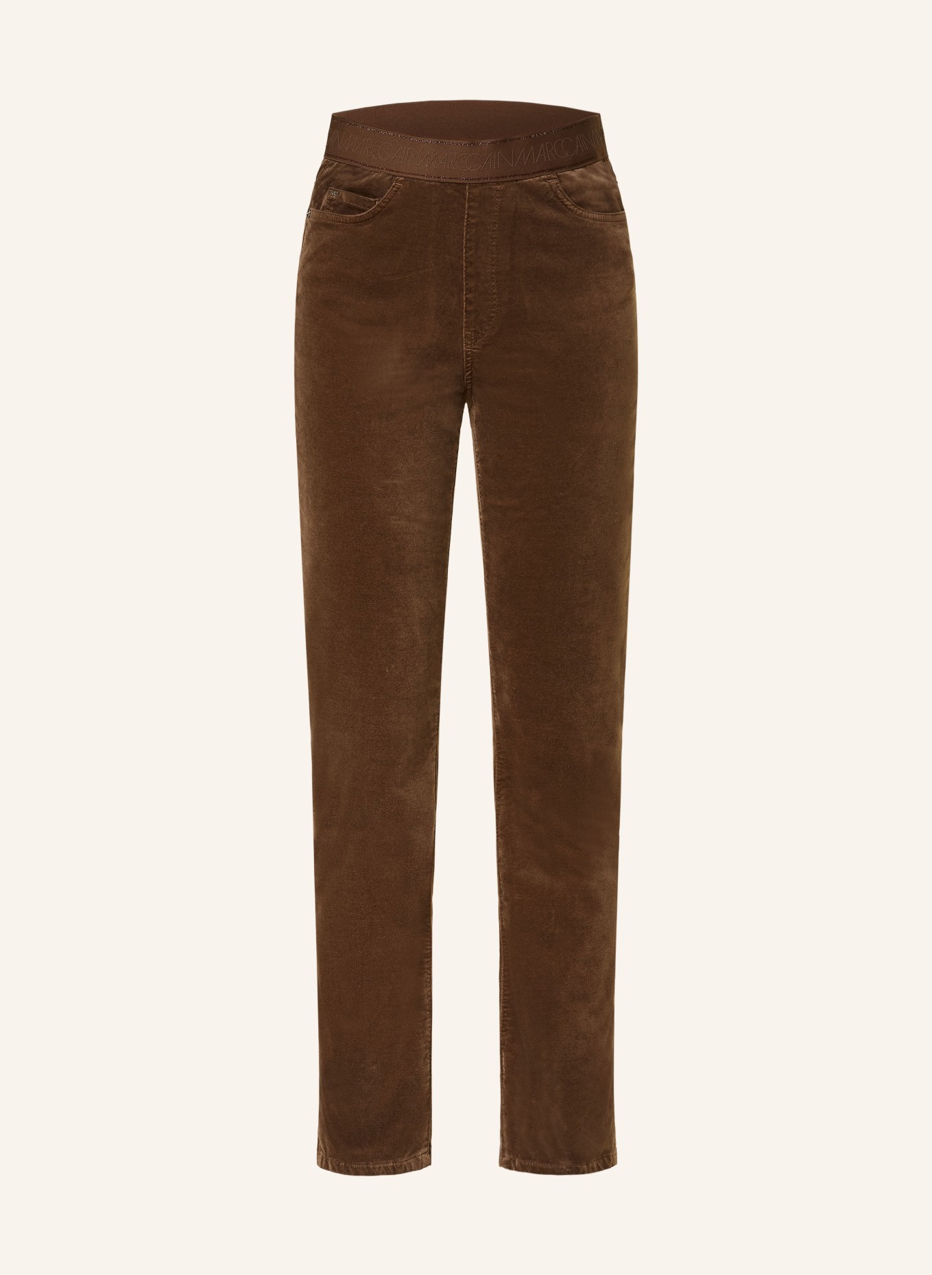 MARC CAIN Velvet pants SIENA, Color: DARK BROWN (Image 1)