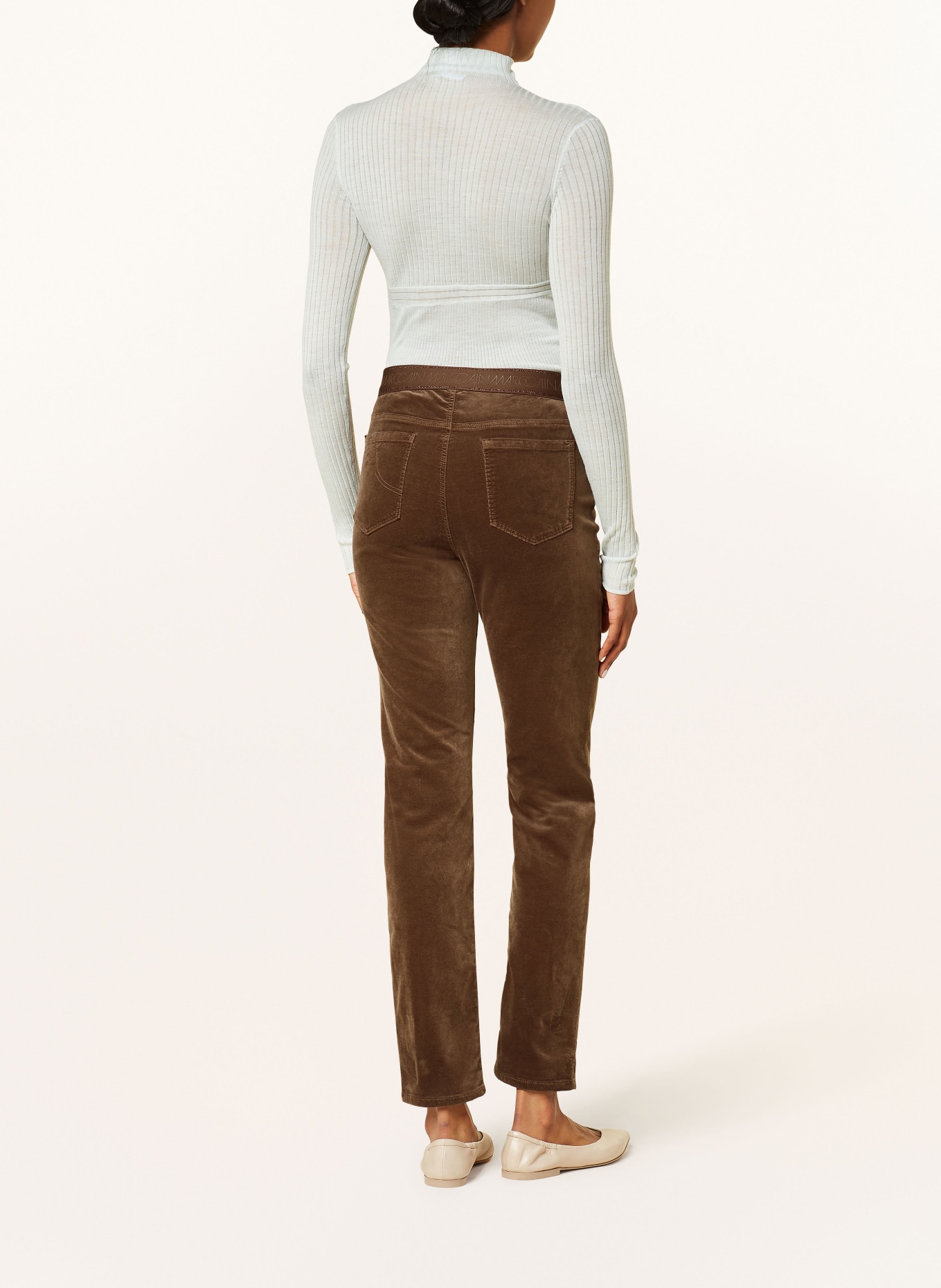 MARC CAIN Velvet pants SIENA, Color: DARK BROWN (Image 3)