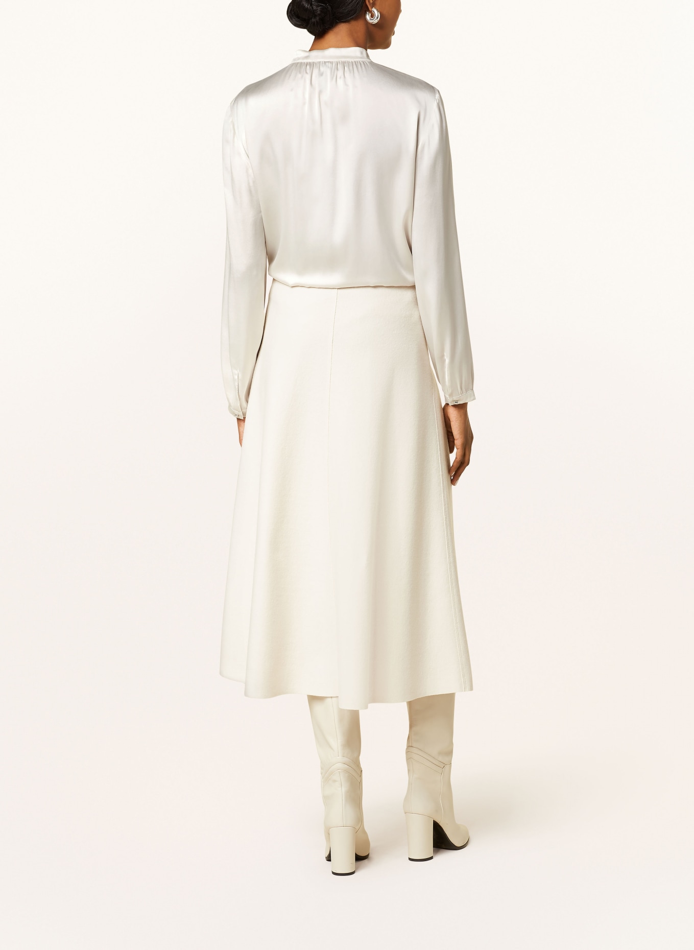 MARC CAIN Blusenshirt aus Seide: ECRU