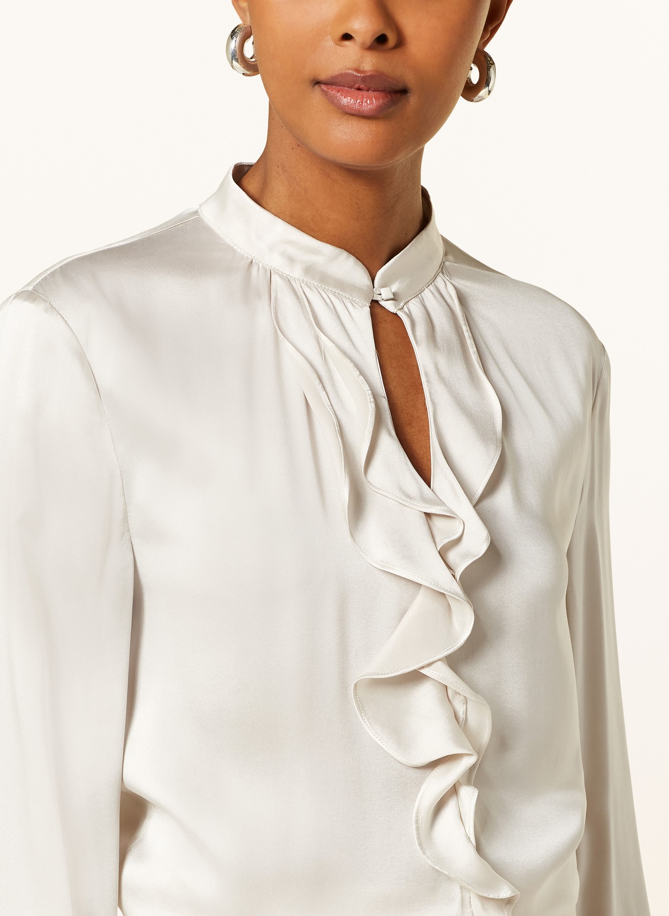 MARC CAIN Blusenshirt aus Seide: ECRU