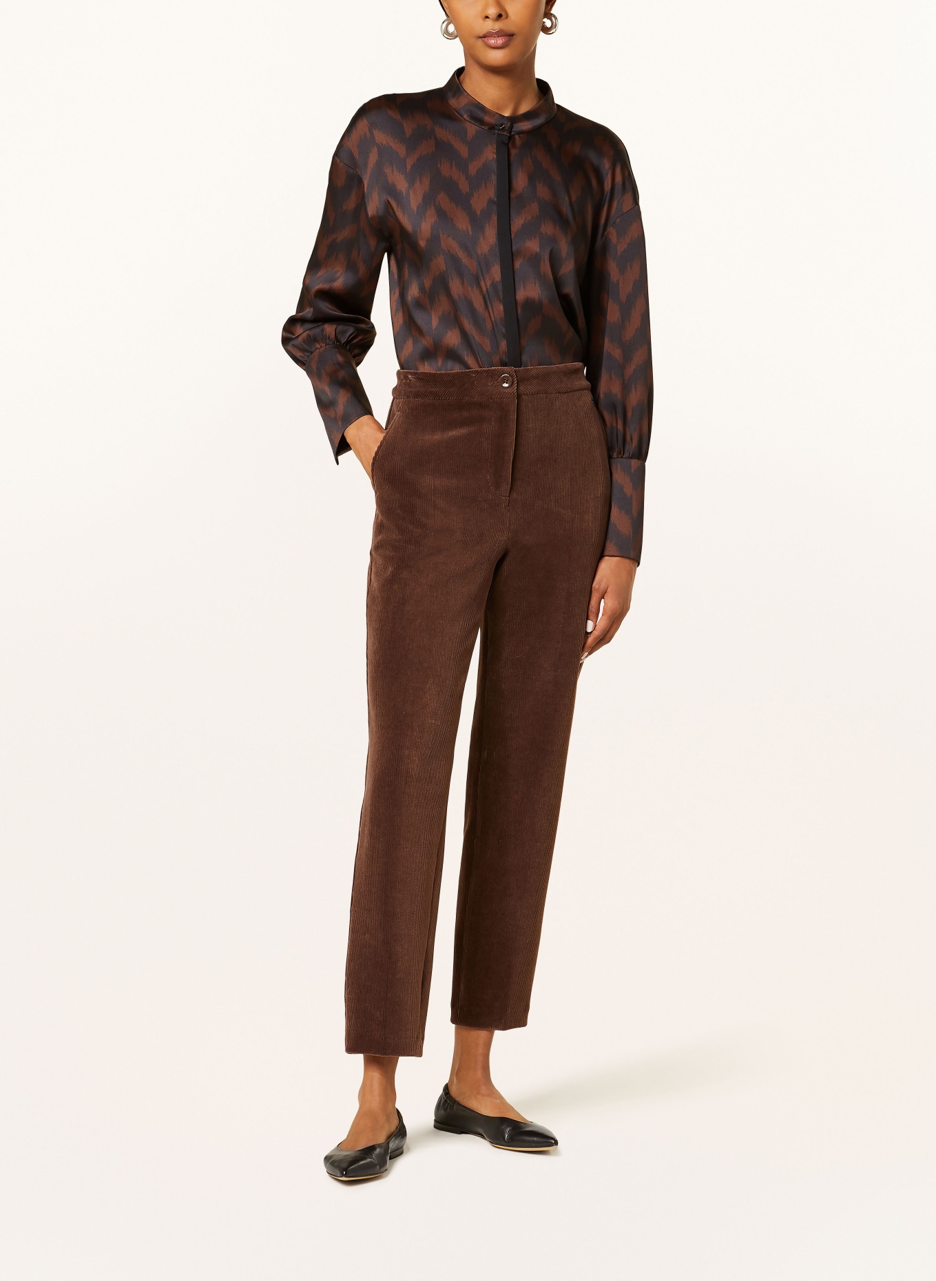 MARC CAIN Corduroy trousers FUSHUN, Color: DARK BROWN (Image 2)