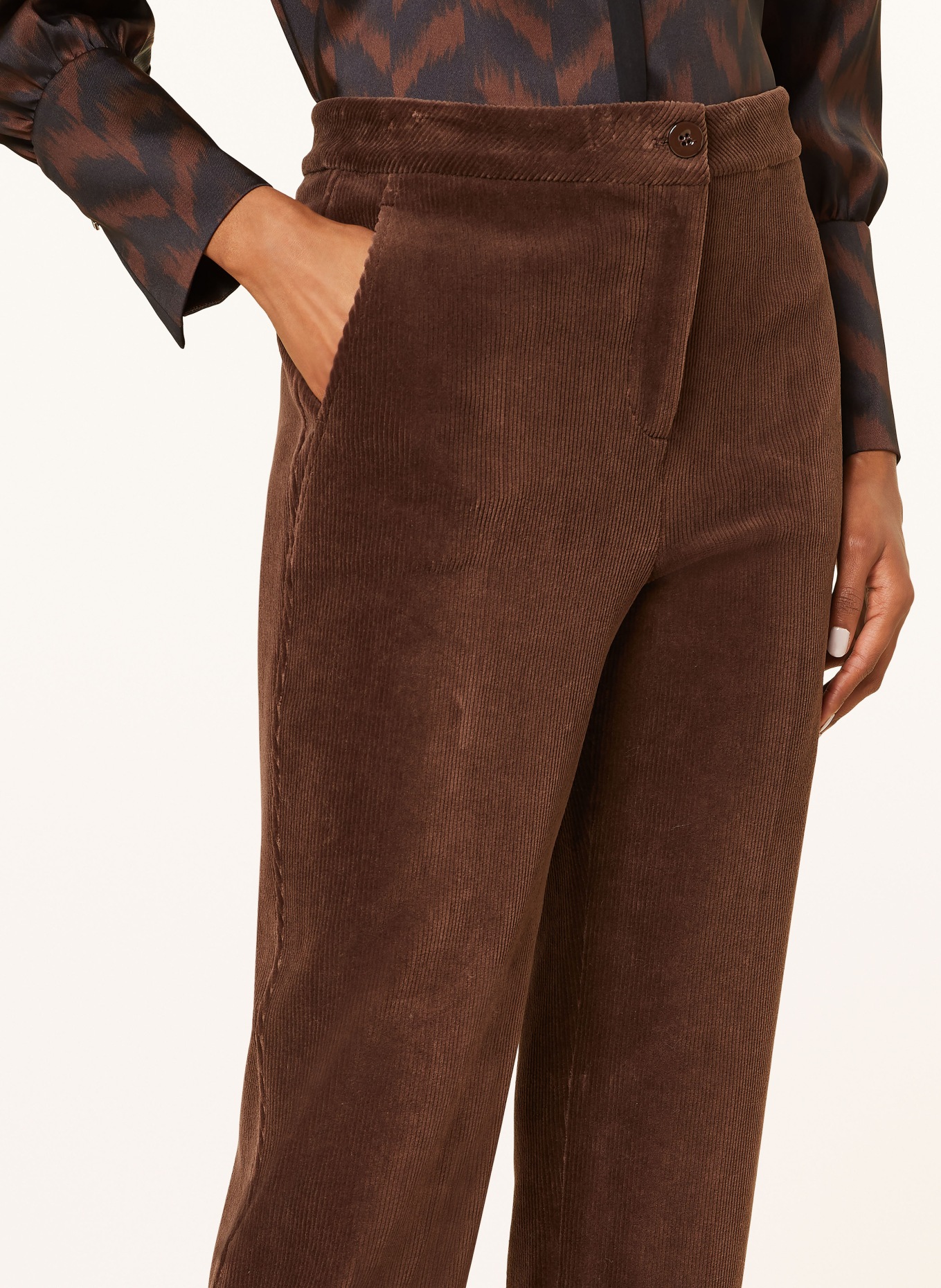 MARC CAIN Corduroy trousers FUSHUN, Color: DARK BROWN (Image 5)