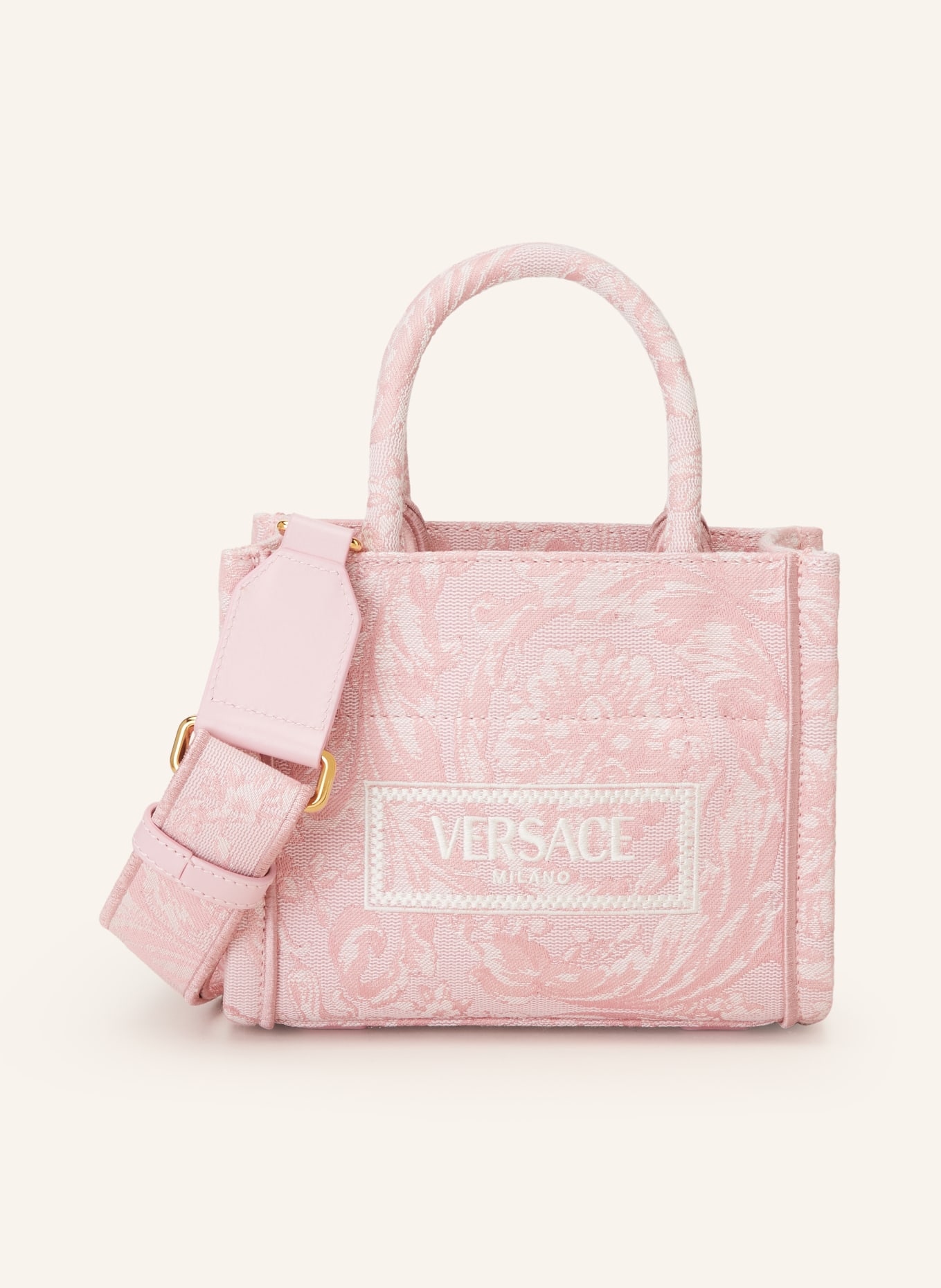 VERSACE Handbag BAROCCO ATHENA EXTRA SMALL, Color: PINK/ WHITE/ LIGHT PINK (Image 1)