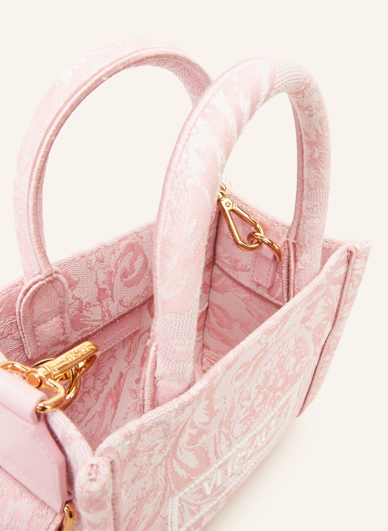 VERSACE Handbag BAROCCO ATHENA EXTRA SMALL, Color: PINK/ WHITE/ LIGHT PINK (Image 3)