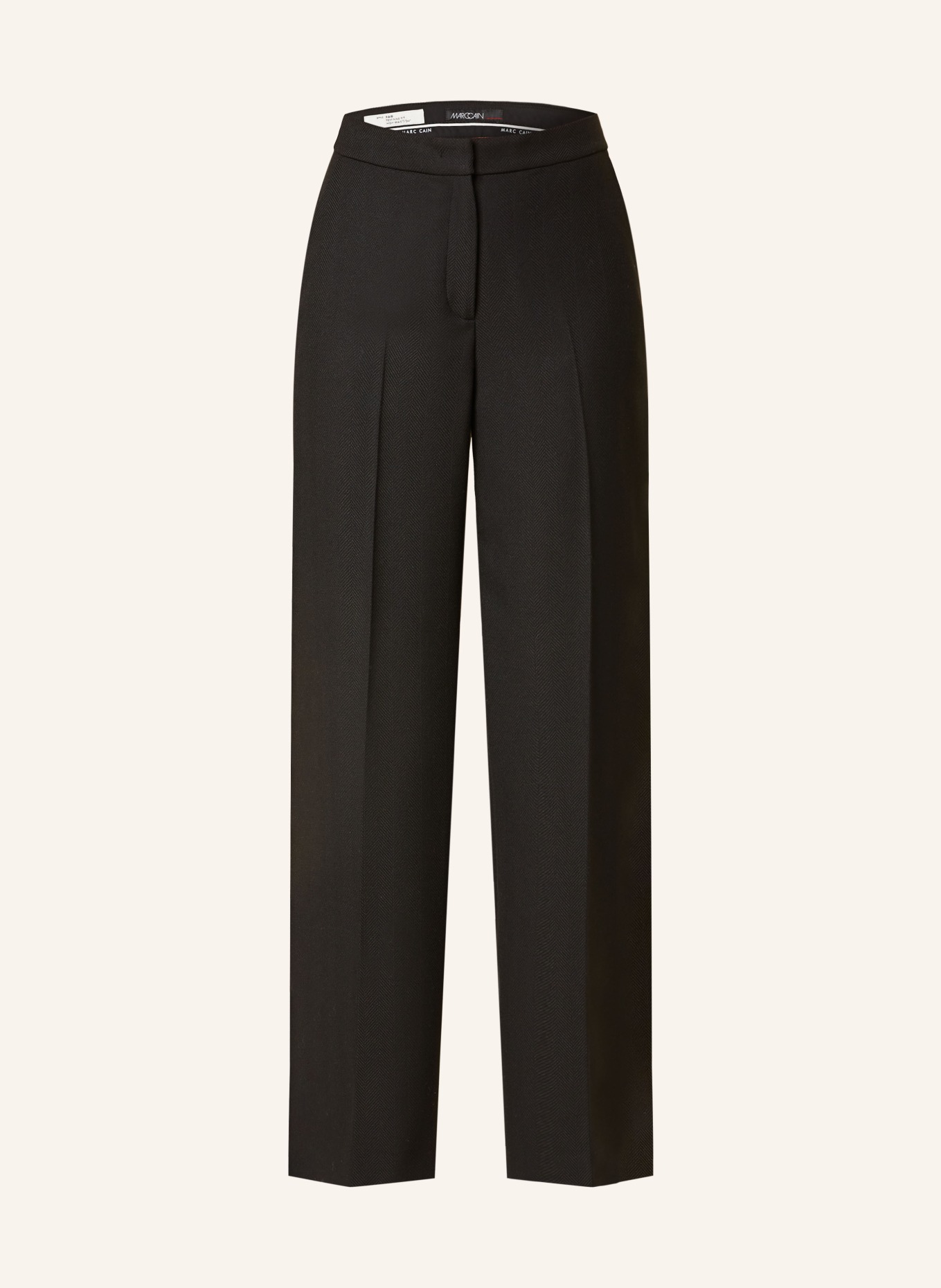 MARC CAIN Wide leg trousers WUKARI: BLACK
