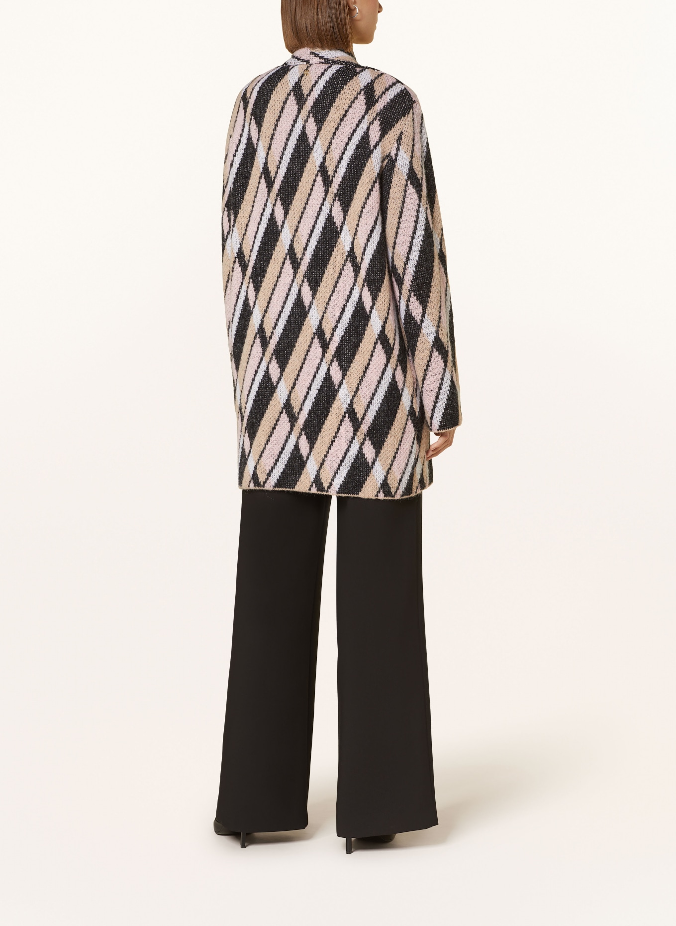 MARC CAIN Strickhülle: BEIGE / HELLROSA / SCHWARZ