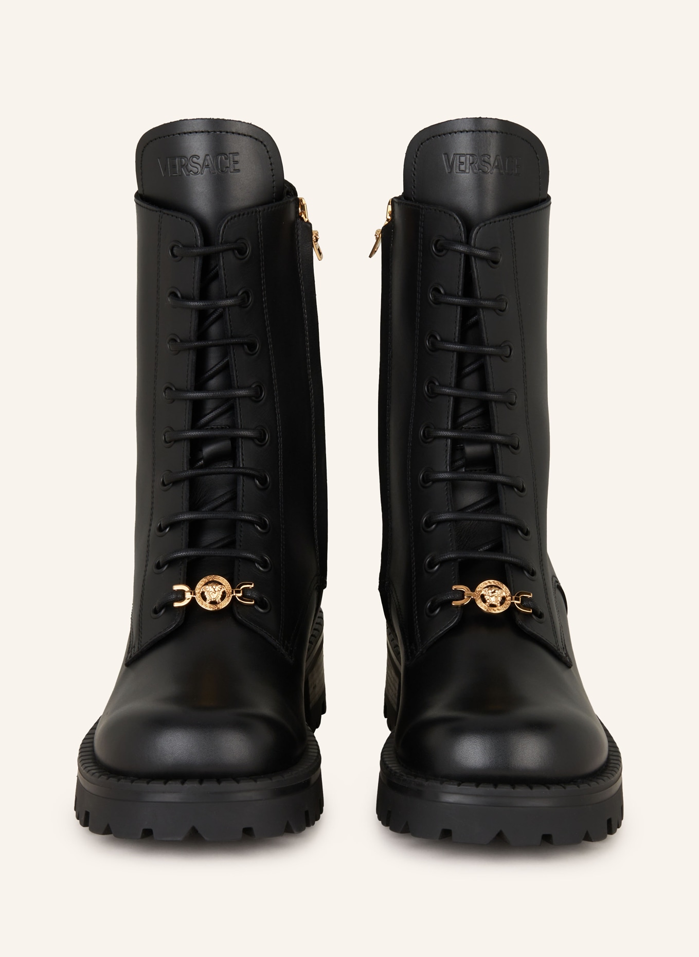 VERSACE Lace-up boots, Color: BLACK (Image 3)
