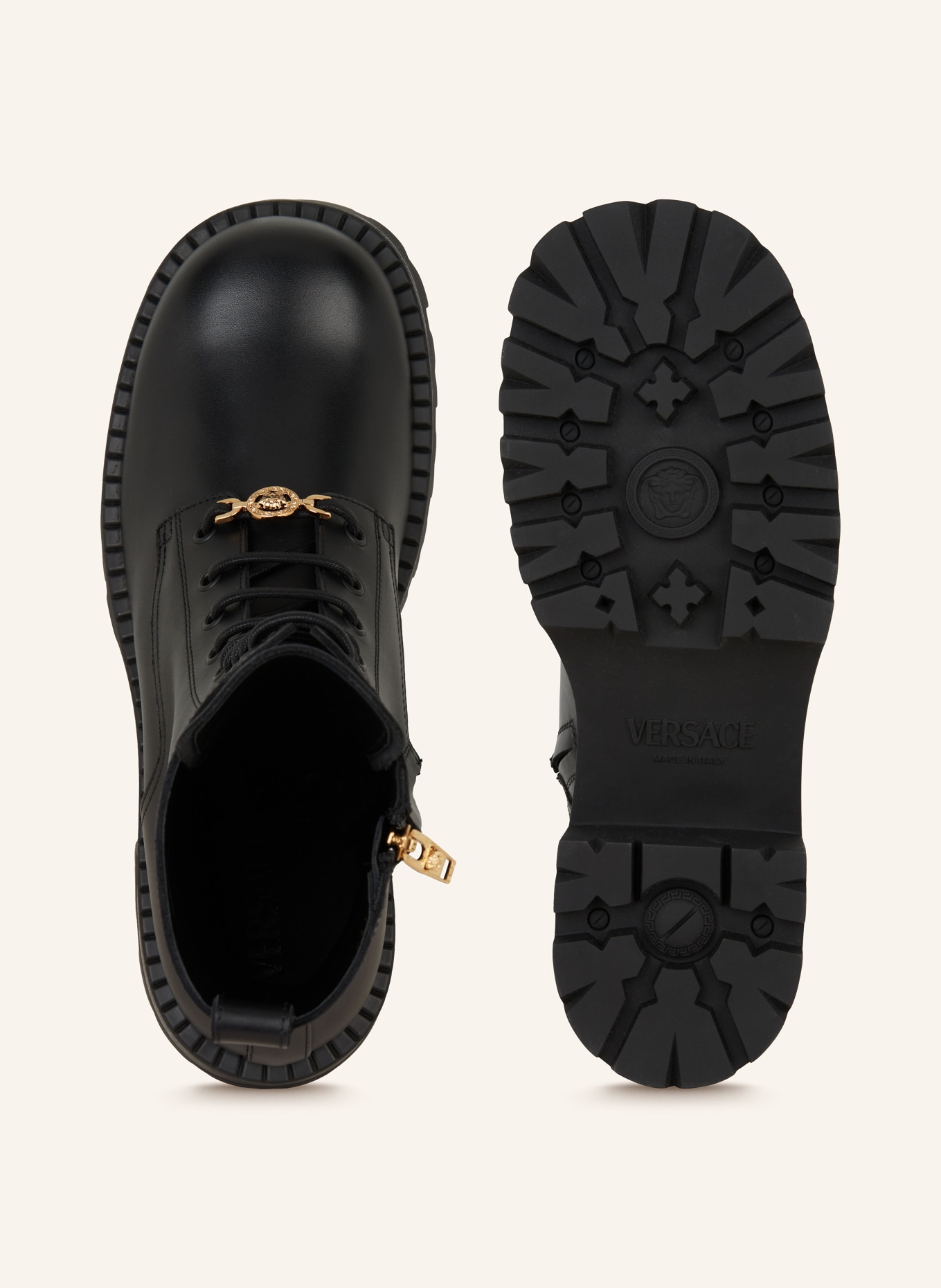 VERSACE Lace-up boots, Color: BLACK (Image 6)