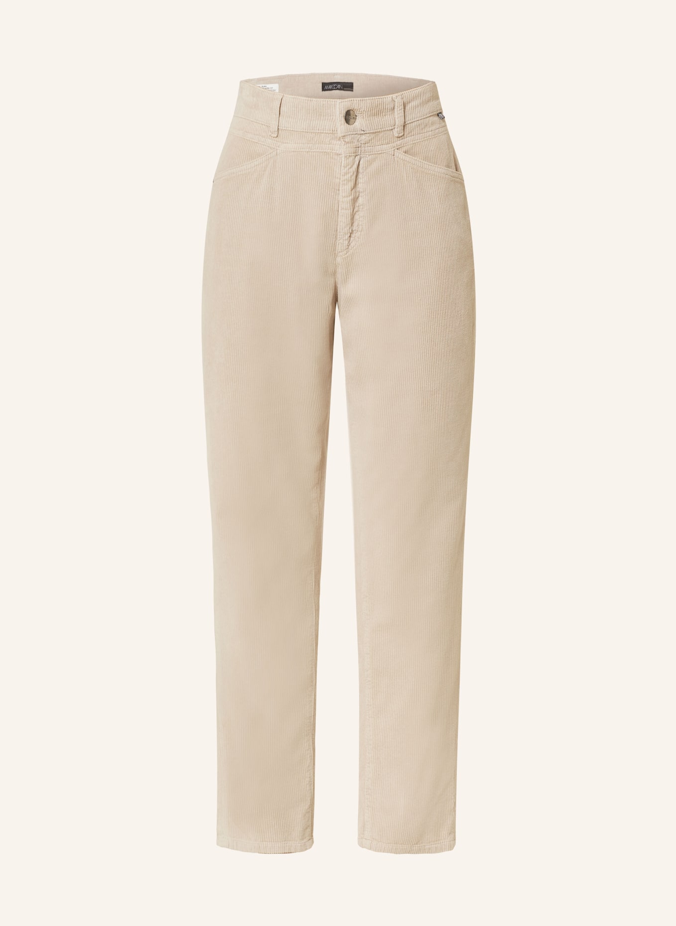 MARC CAIN 7/8 trousers in corduroy, Color: 646 warm stone (Image 1)