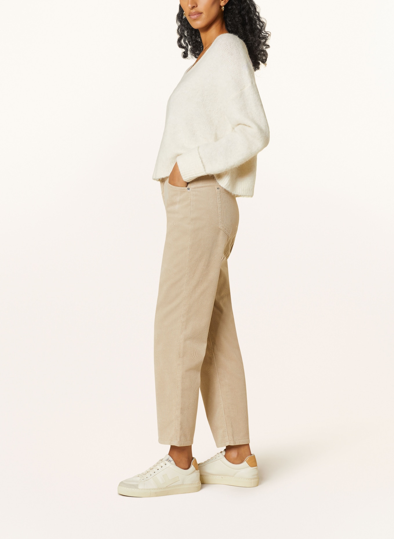 MARC CAIN 7/8 trousers in corduroy, Color: 646 warm stone (Image 4)