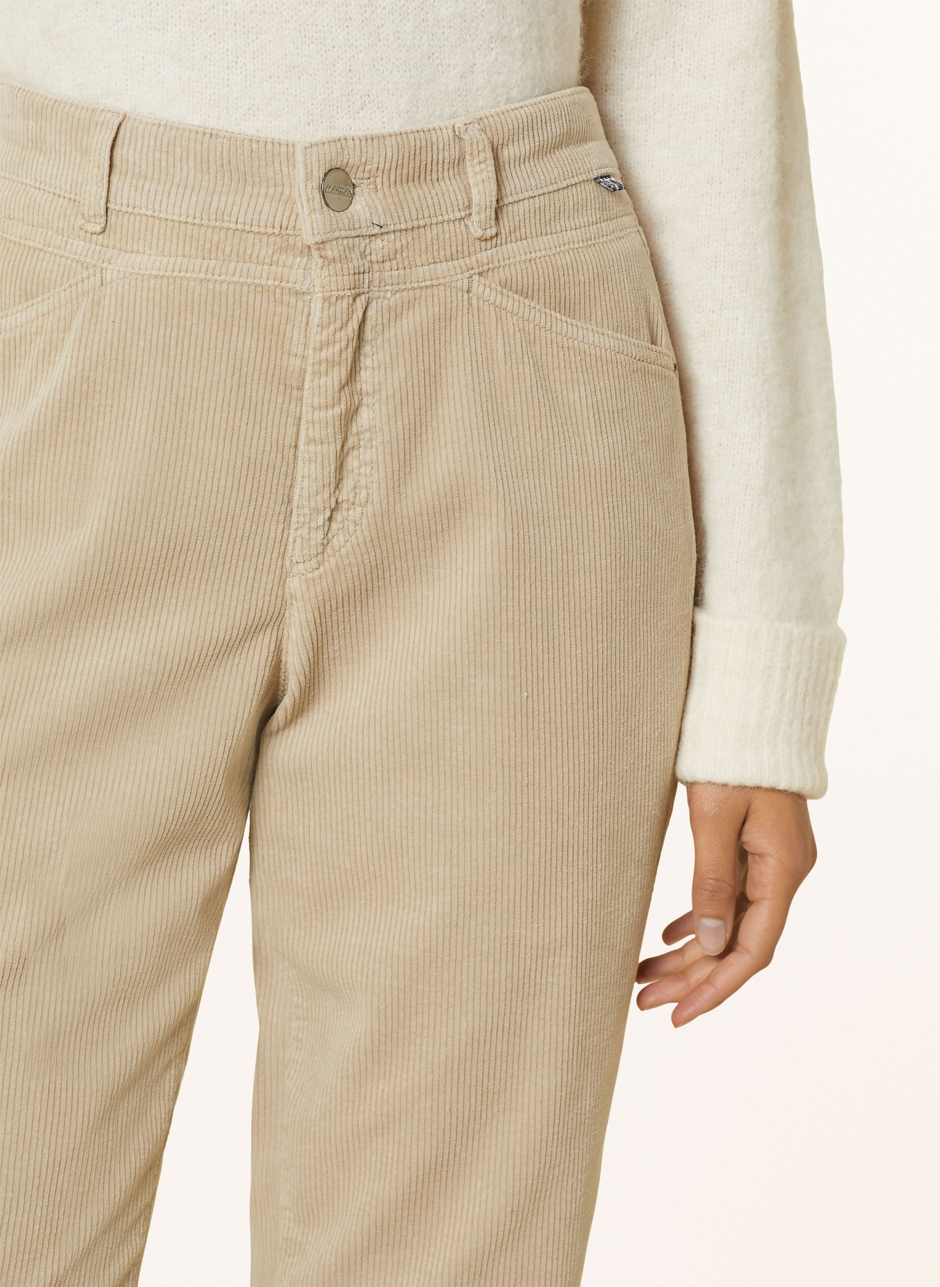 MARC CAIN 7/8 trousers in corduroy, Color: 646 warm stone (Image 5)