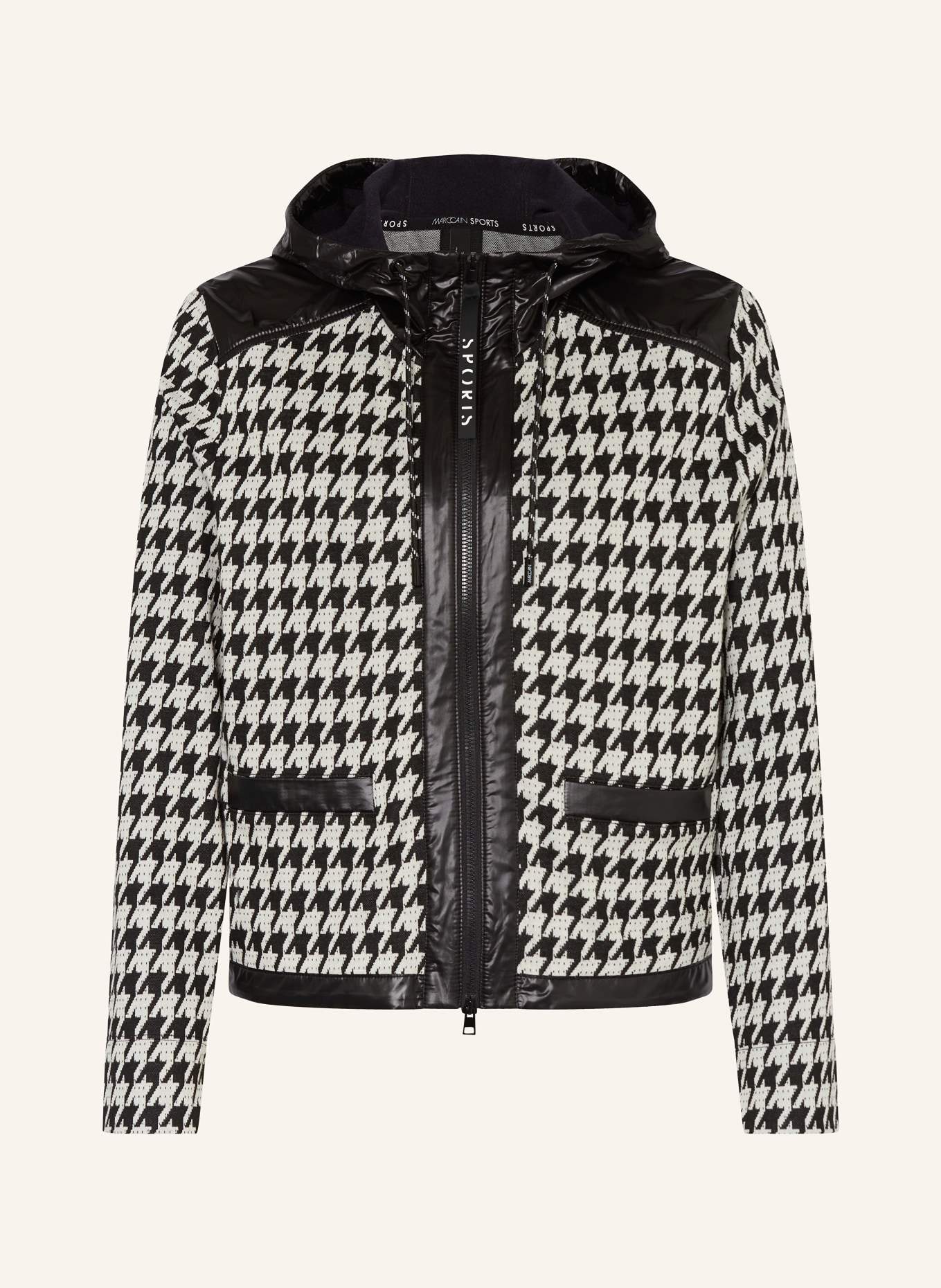 MARC CAIN Sweatjacke: 910 black and white