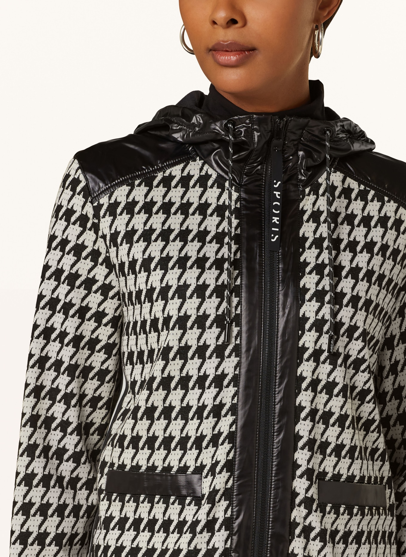 MARC CAIN Sweatjacke: 910 black and white