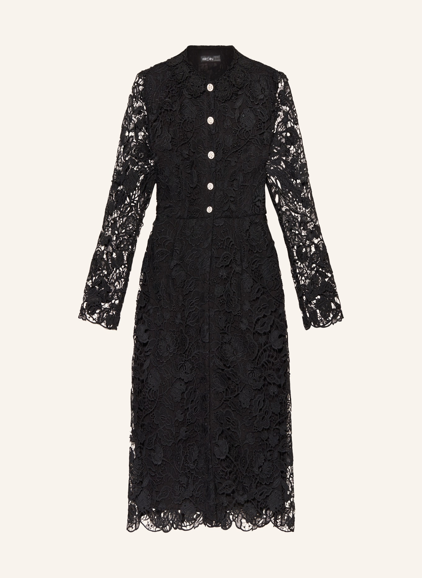 Black lace shirt dress discount