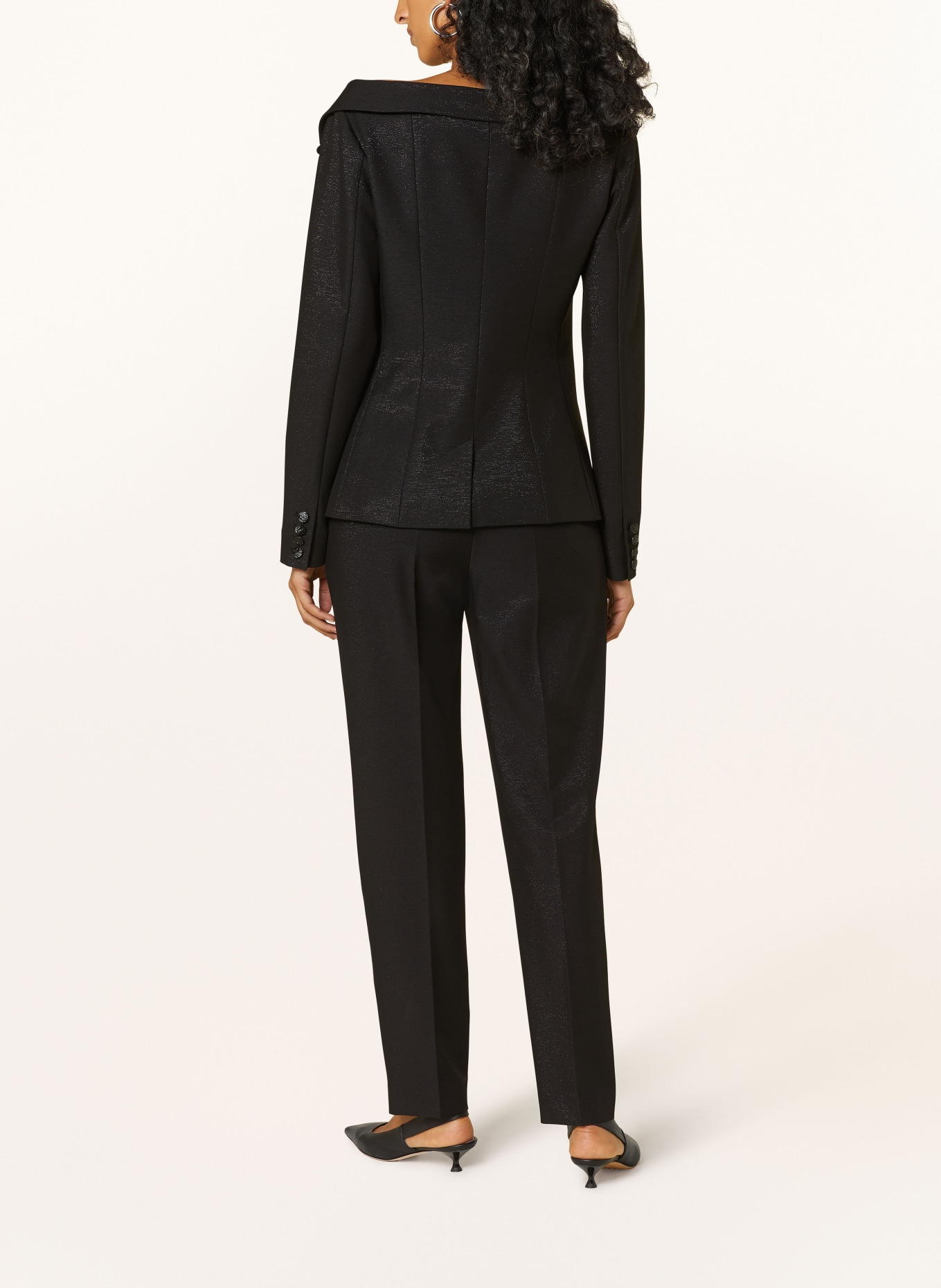 MARC CAIN Blazer with glitter thread, Color: 900 BLACK (Image 3)