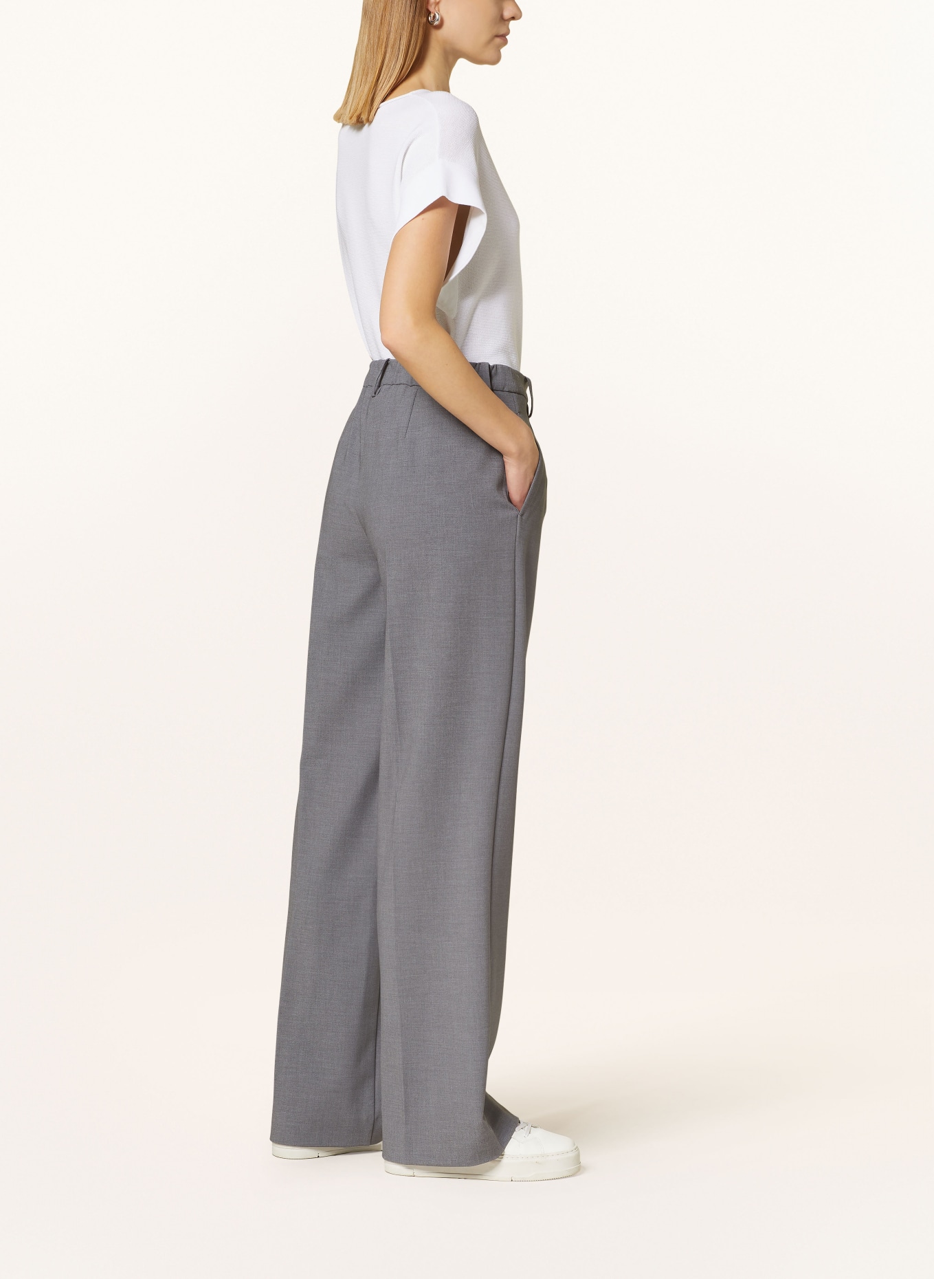 MAC Wide leg trousers CHAJA, Color: GRAY (Image 4)