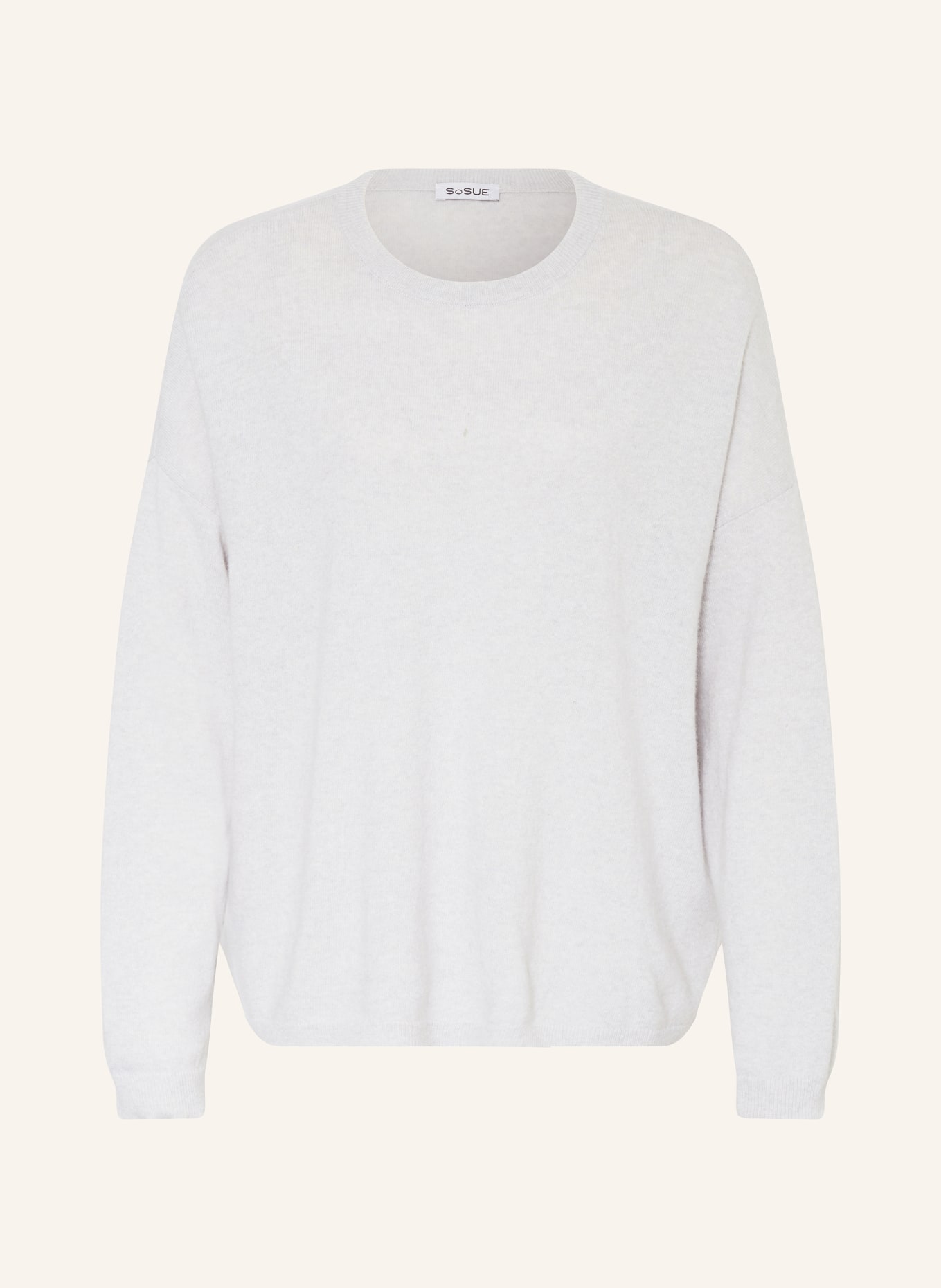 SoSUE Sweter z wełny merino, Kolor: JASNOCZARY (Obrazek 1)